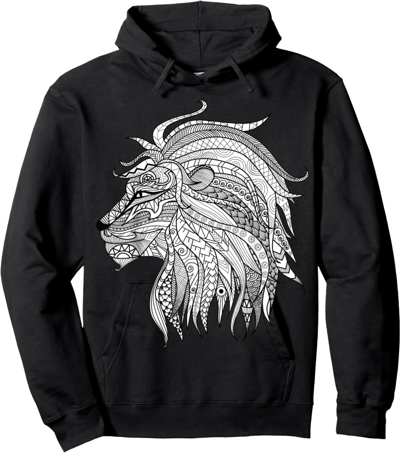 Lion Love - Color Your Own Colorific Design Hoodie - Hoodie | Black