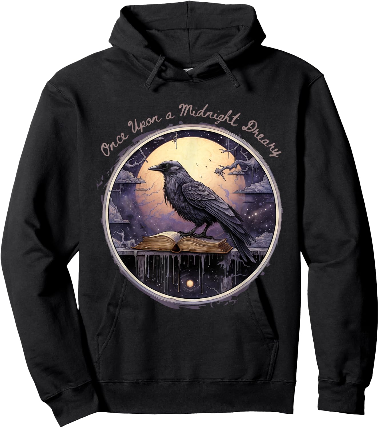 Fantasy Poe Raven: Midnight Rustless Hoodie - Hoodie | Black