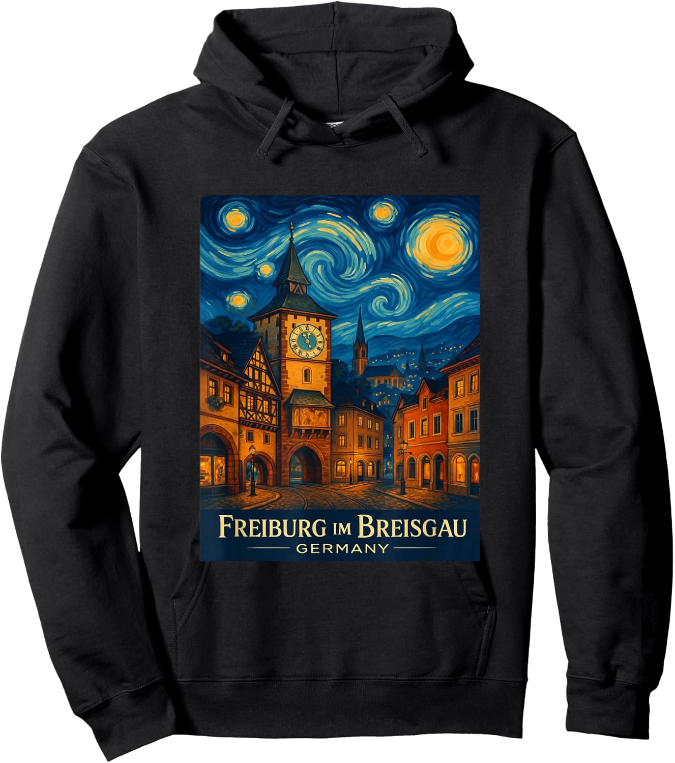 Freiburg Im Breisgau Skyline Hoodie - Hoodie | Black