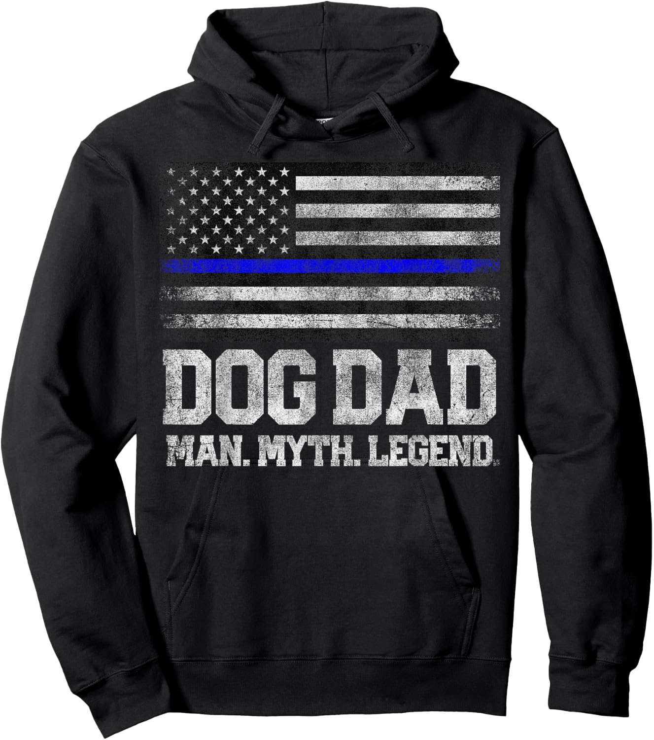 Dog Dad - The Man Myth Legend Father's Day 4th of July Hoodie - Hoodie | Black