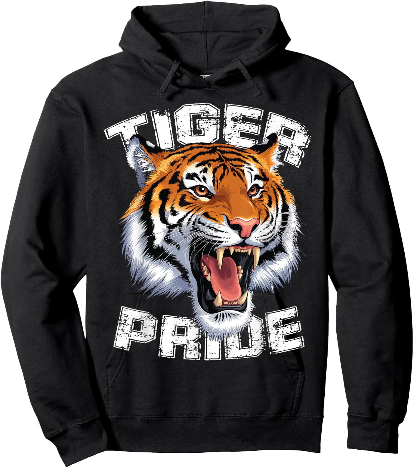 Tiger Pride Raor Retro Tiger School Sports Team Hoodie - Hoodie | Black