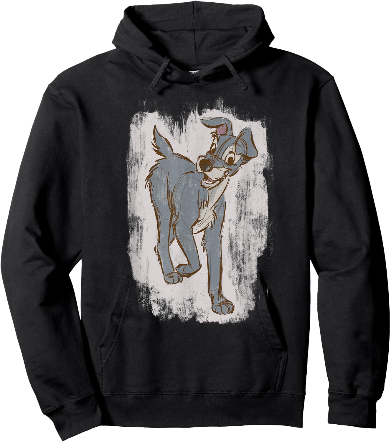 Disney Lady And The Tramp Strut Sketch Hoodie - Hoodie | Black