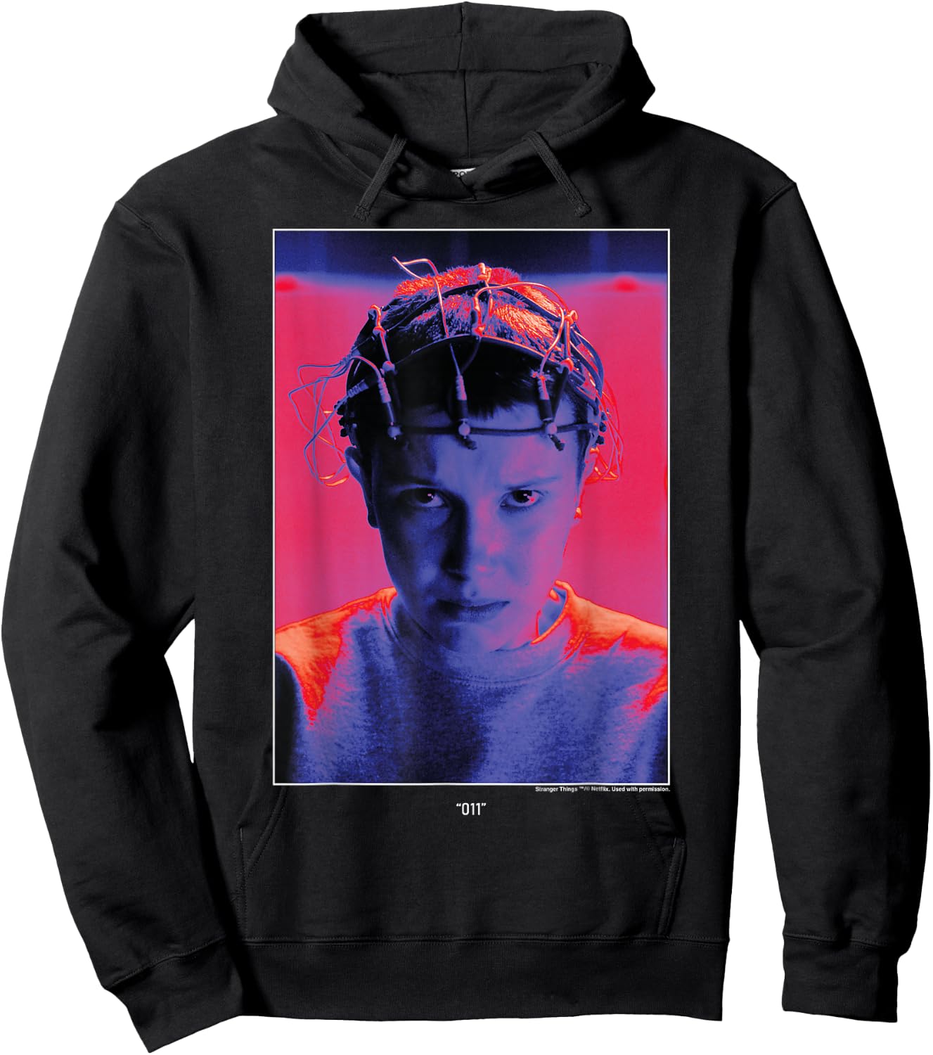 Stranger Things Eleven 011 Electrodes Hoodie - Hoodie | Black