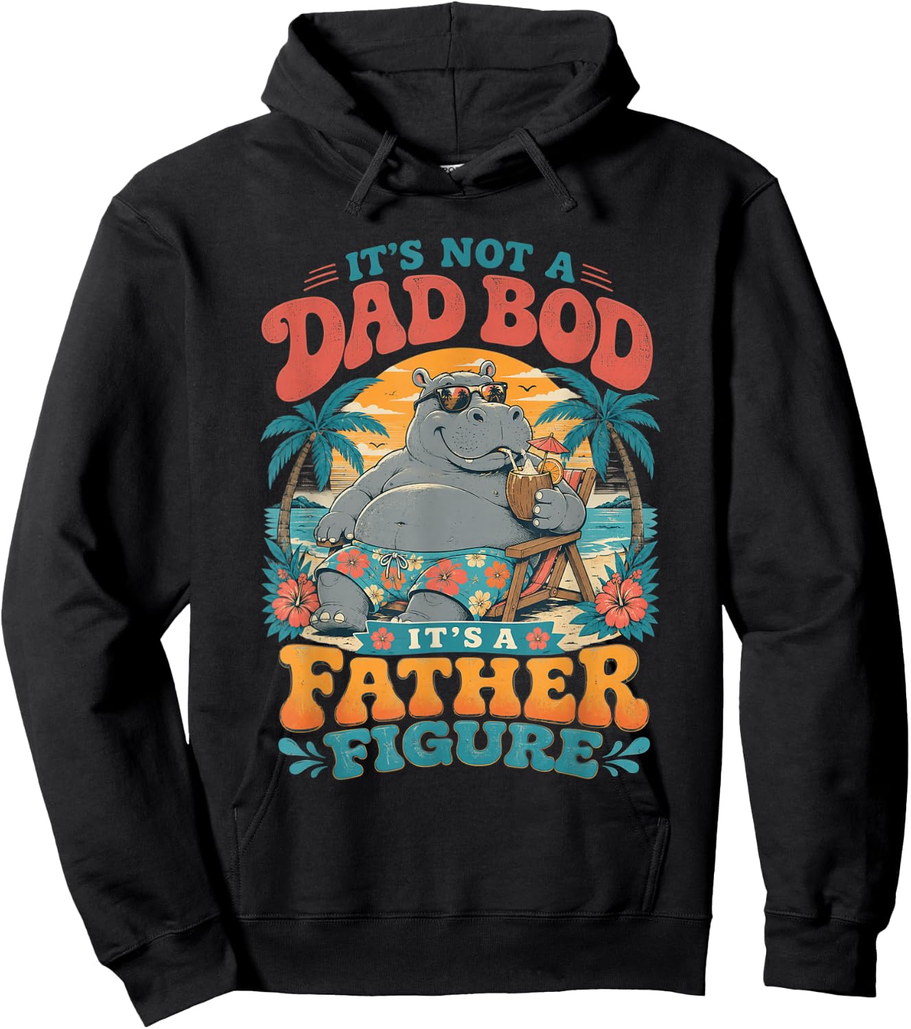 Ce n'est Pas Un Papa, C'est Une Figure paternelle drôle pour la fête des pères Hoodie - Hoodie | Black