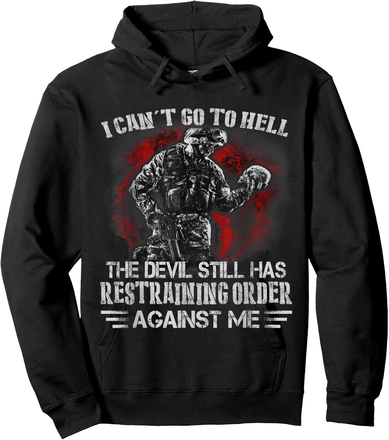 I can't go to the hell Hoodie - Hoodie | Black