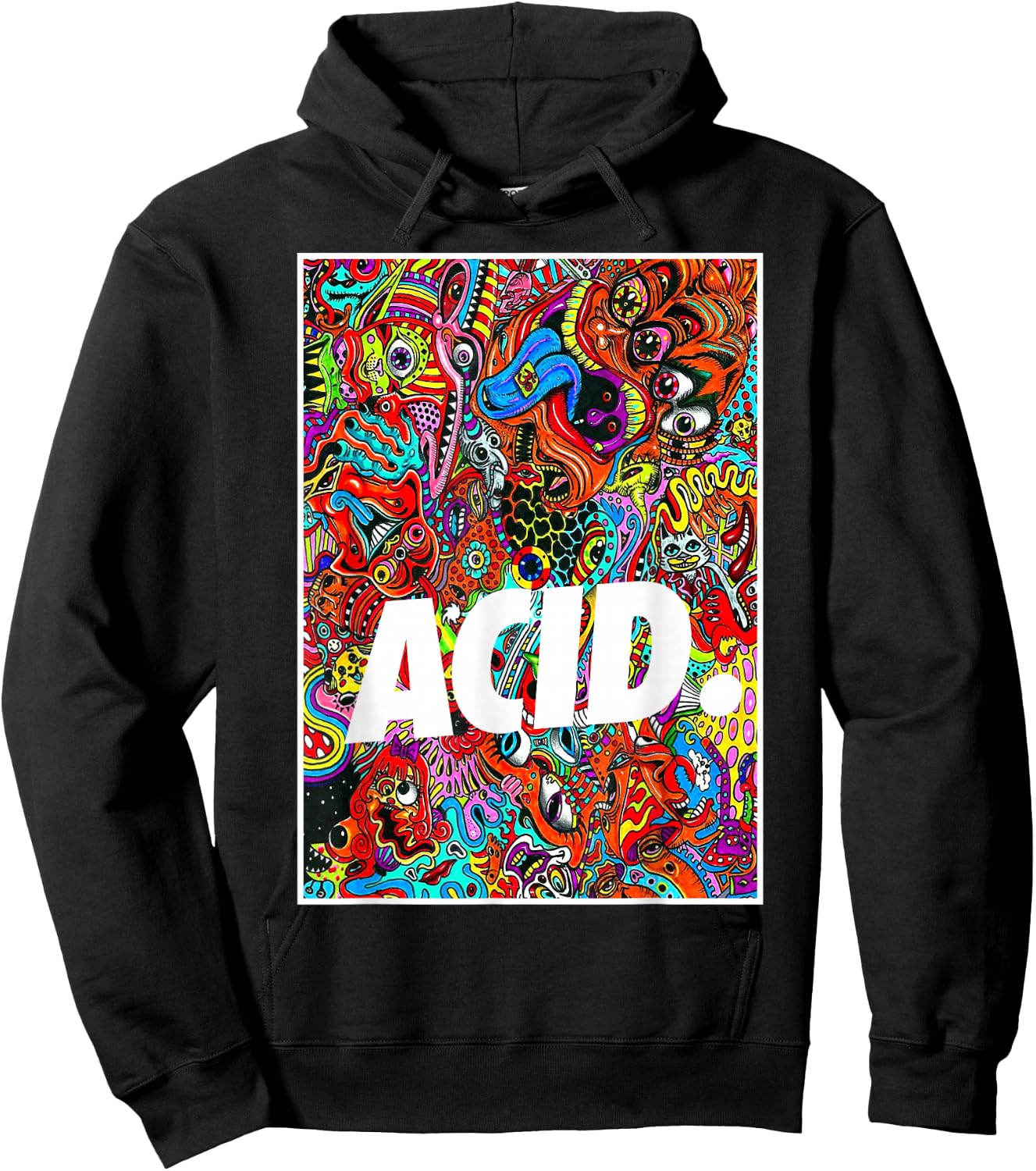 ACID | LSD , Goa, Trip, Rave, Festival, Techno , Black, S Hoodie - Hoodie | Black