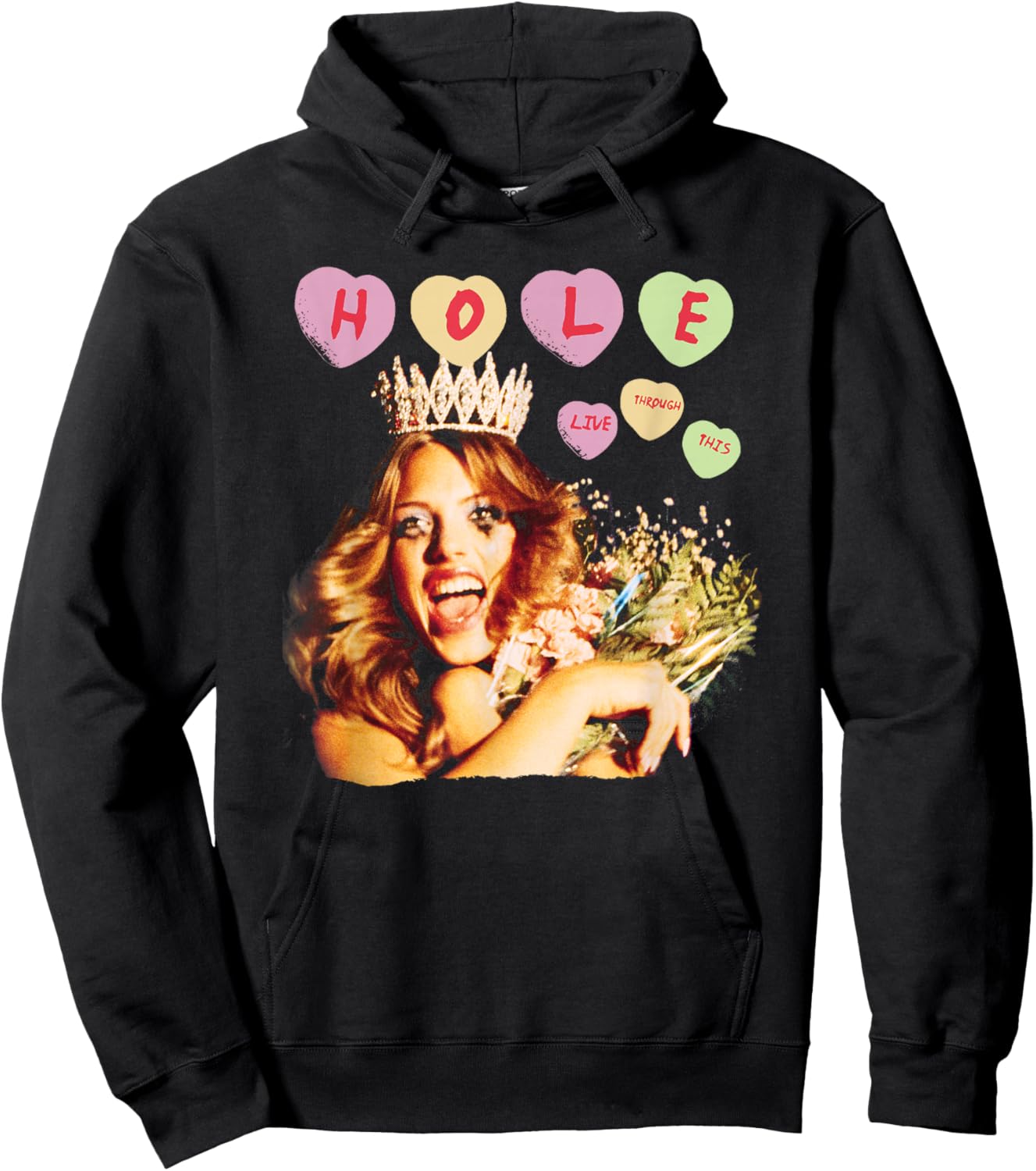 Hole - Live Through This , Black Hoodie - Hoodie | Black