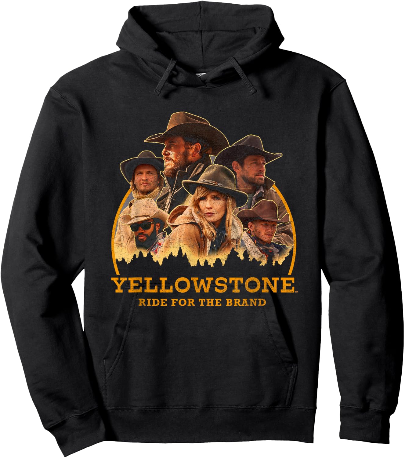 Yellowstone Ride For The Brand Iconic Characters Group Shot , Black, S Hoodie - Hoodie | Black