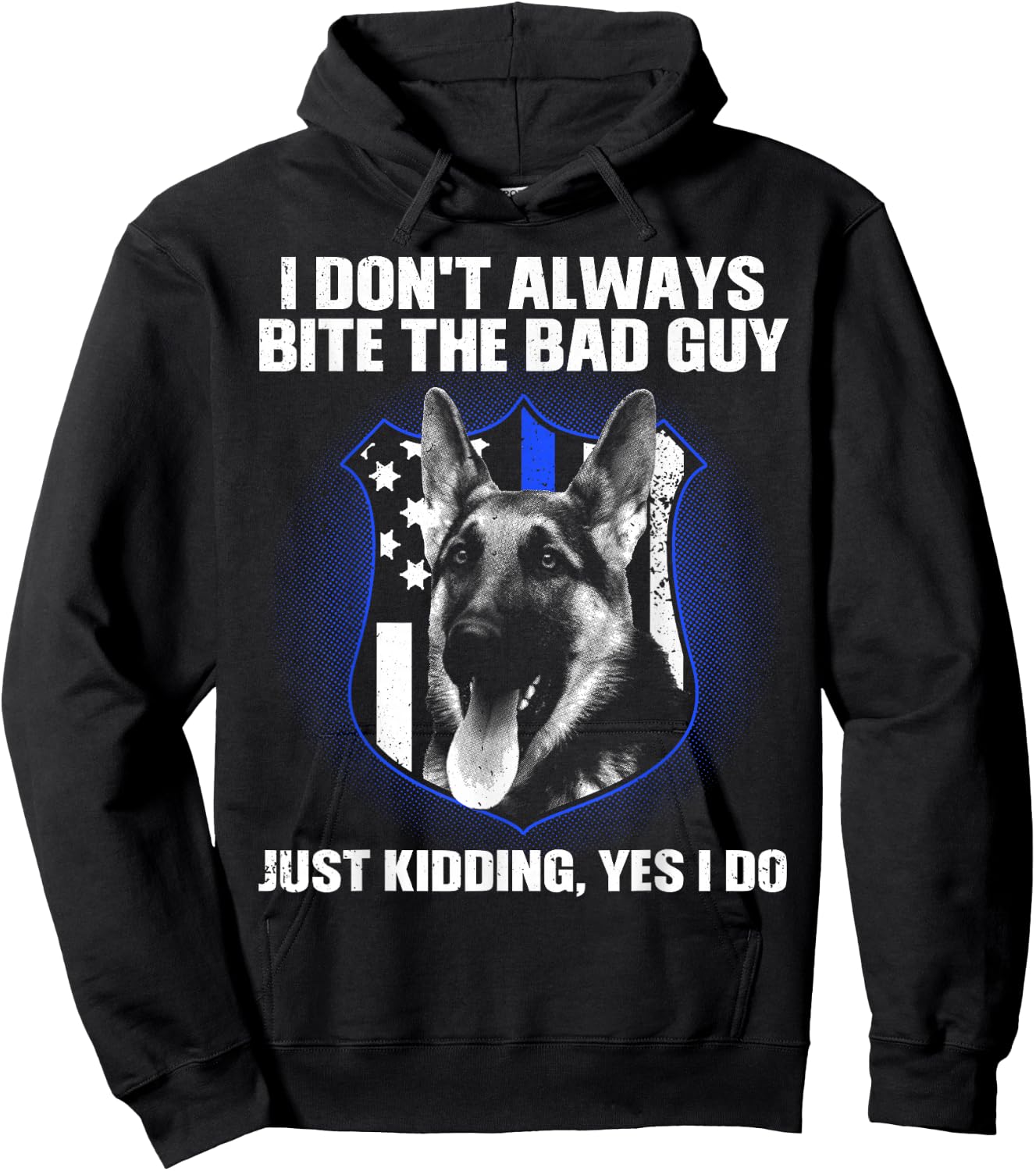 Funny K9 Police Dog Design Women K9 German Shepherd Hoodie - Hoodie | Black
