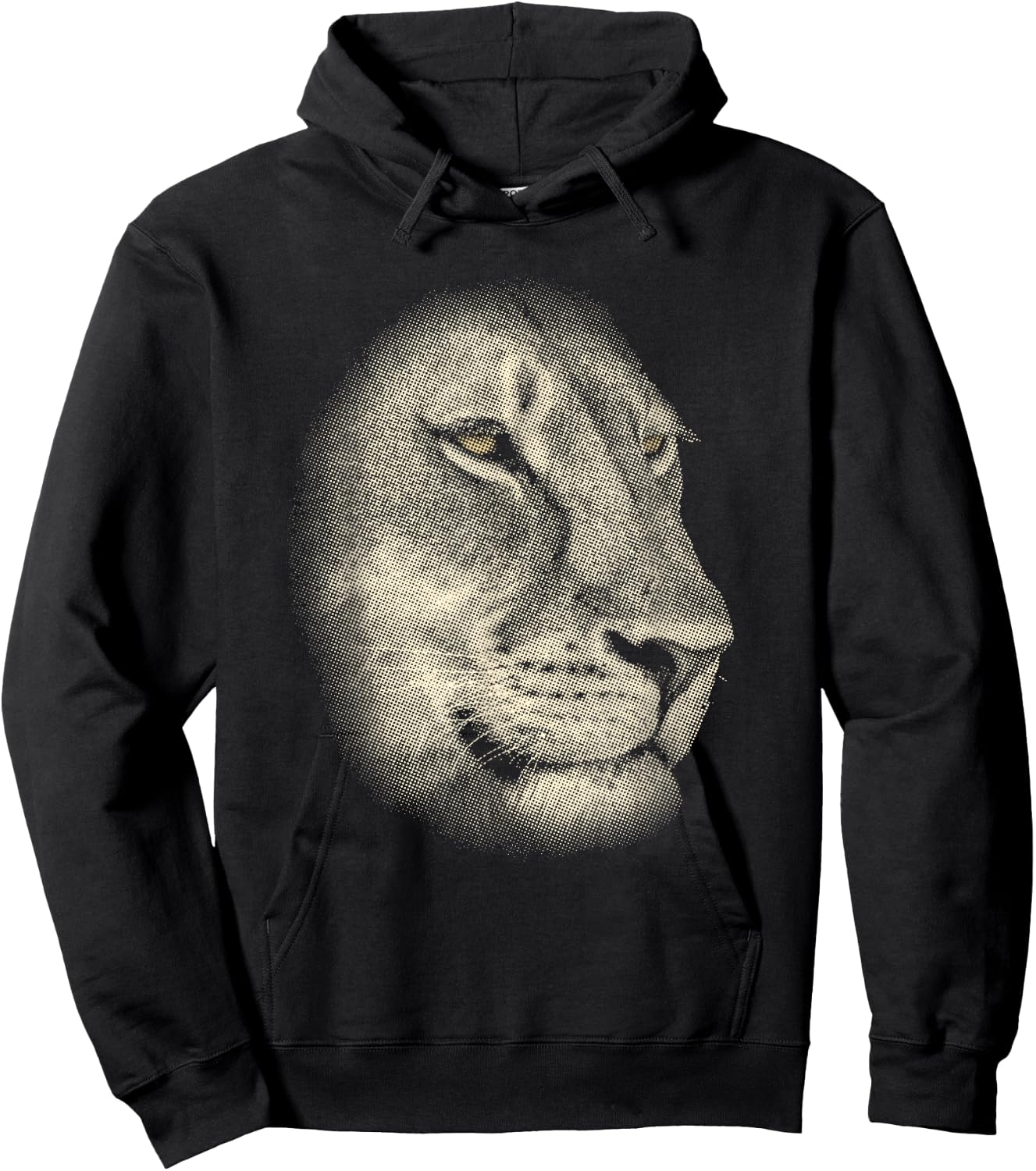 Lioness Face Close-up Perfect Artwork for Lion Fans Hoodie - Hoodie | Black