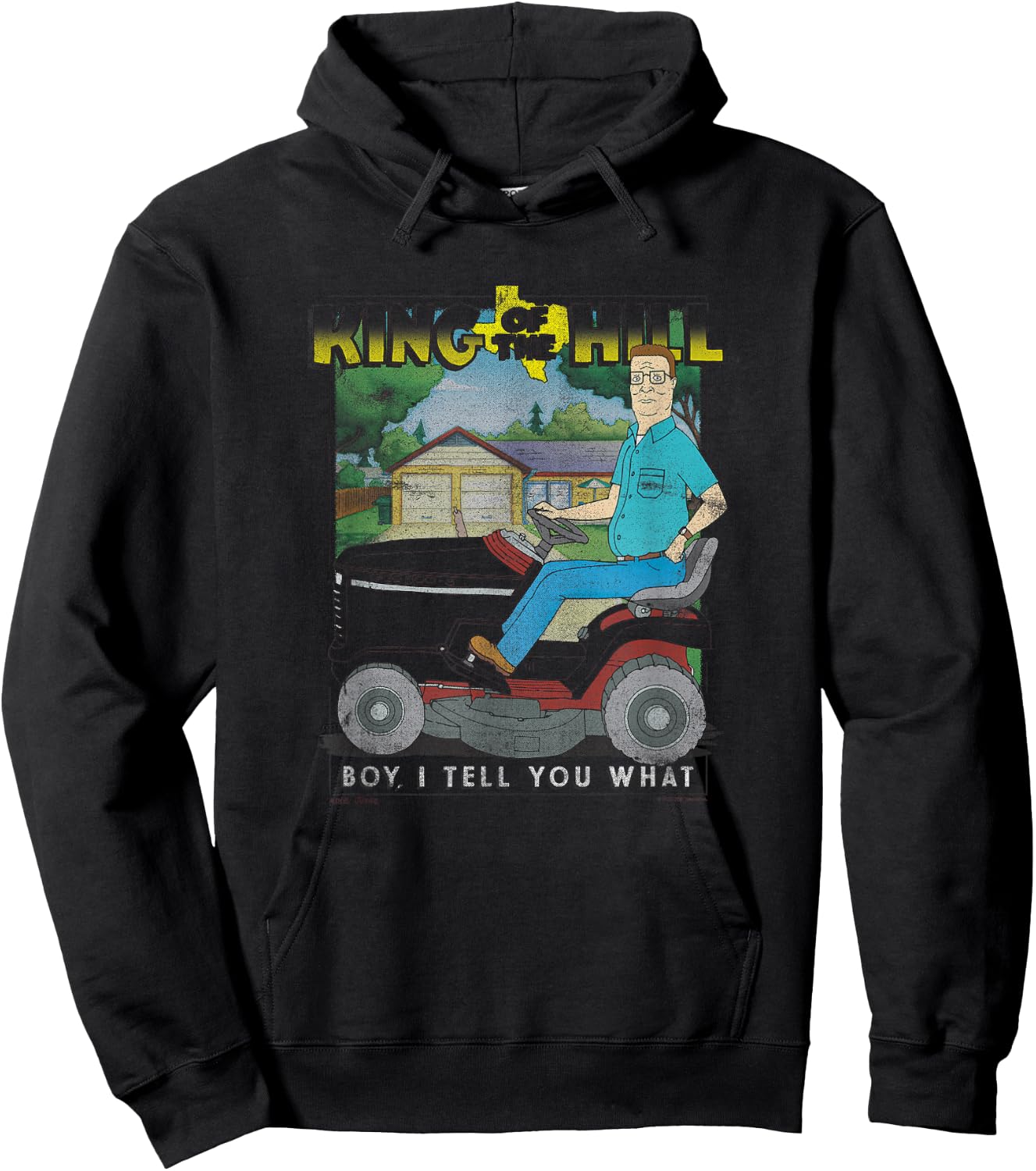 King Of The Hill Hank Hill Lawnmower I'll Tell You What Hoodie - Hoodie | Black