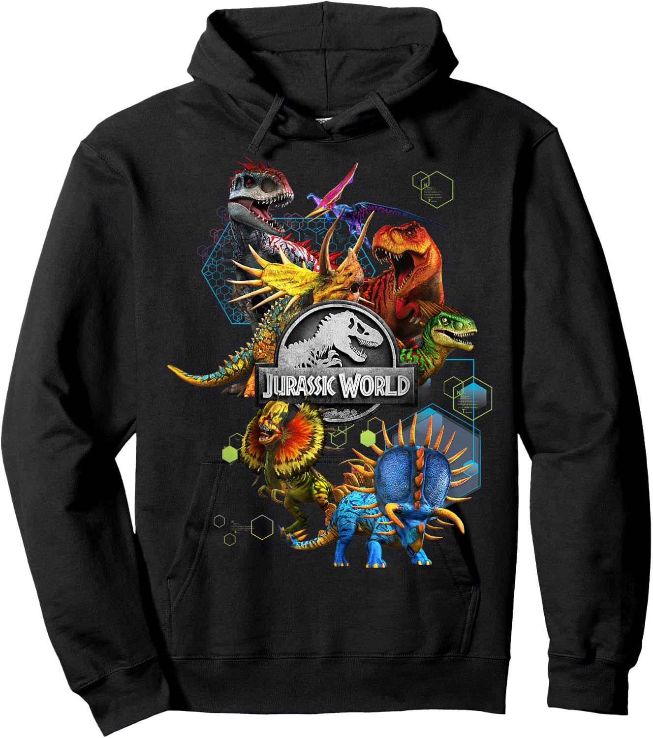 Jurassic World Genetic Dinosaur Mashup Hoodie - Hoodie | Black