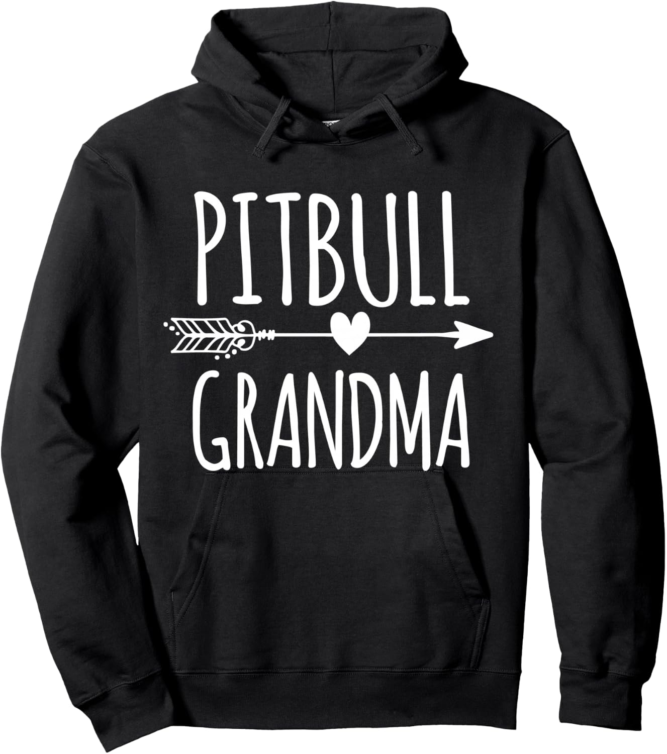 Pitbull Grandma Cute Pittie Lover Nana Pit Bull Grandmother Hoodie - Hoodie | Black