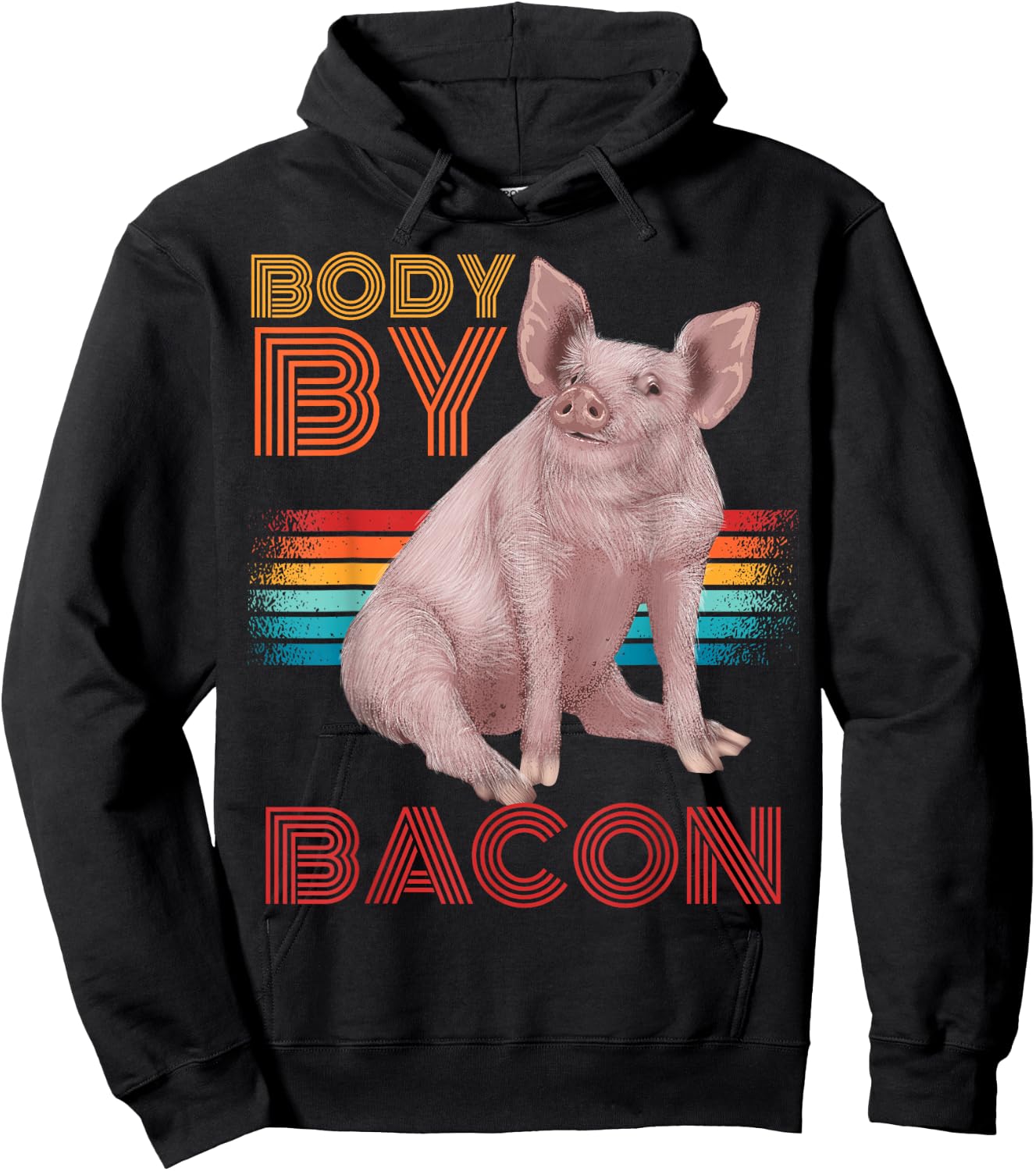 Body By Bacon Low Carb Diet Ketosis Ketogenic Diet Hoodie - Hoodie | Black