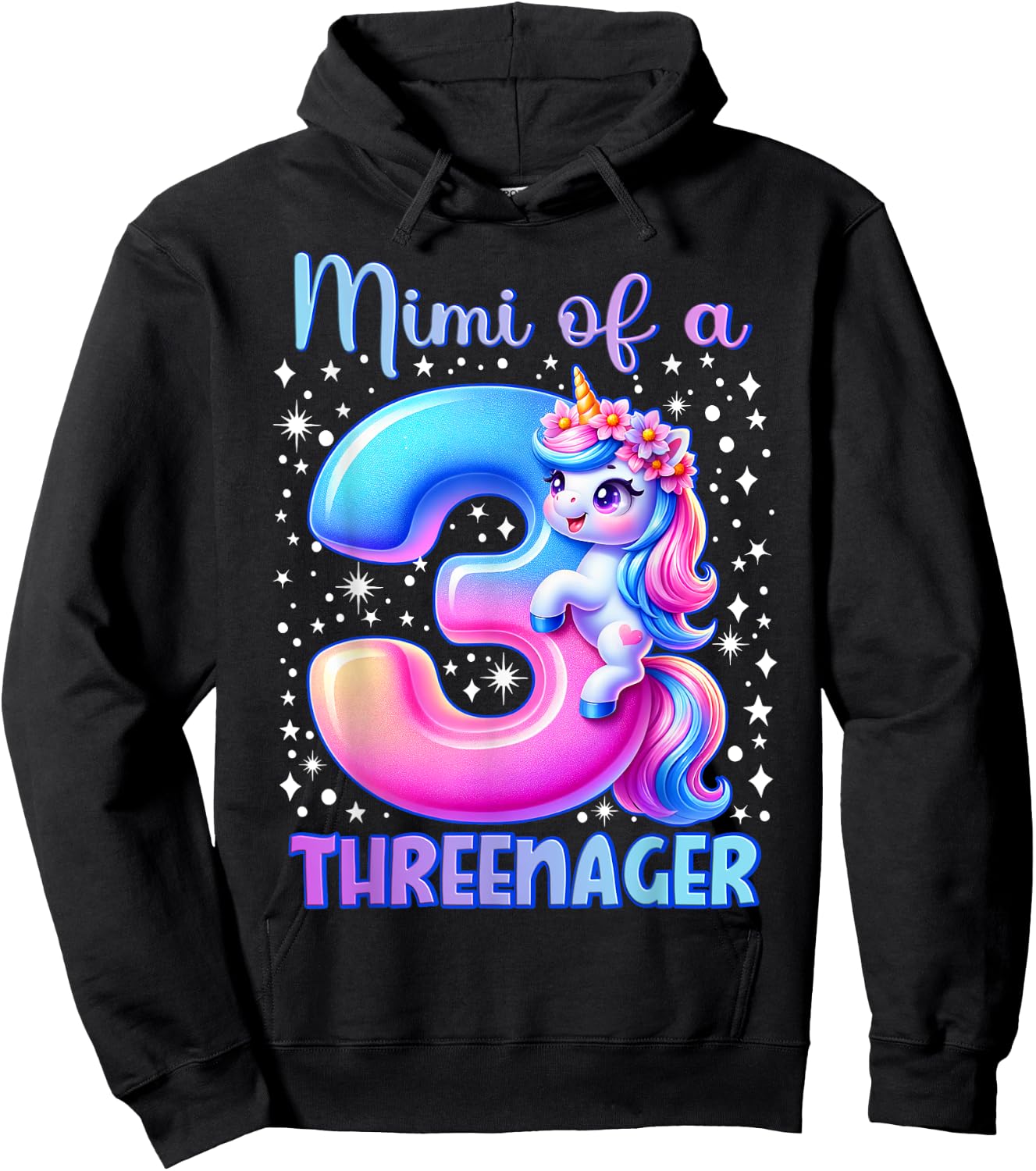 Mimi Of A Threenager Hoodie - Hoodie | Black