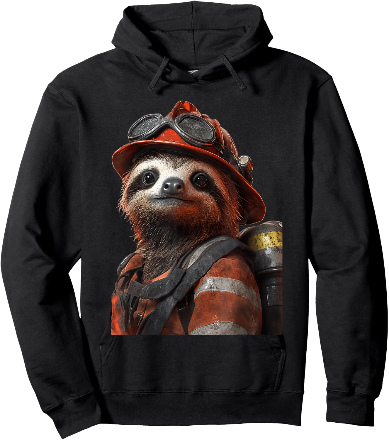 Sloth Firefighter Hoodie - Hoodie | Black