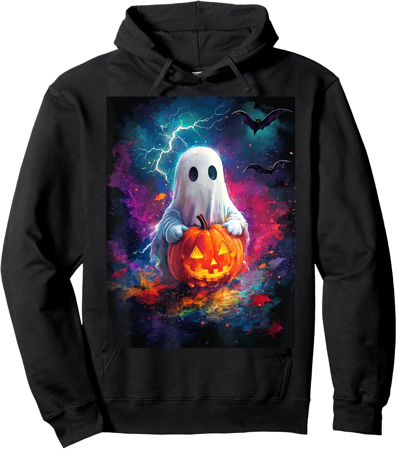Halloween Girls Design Boys Ghost Pumpkin Kids Halloween Hoodie - Hoodie | Black
