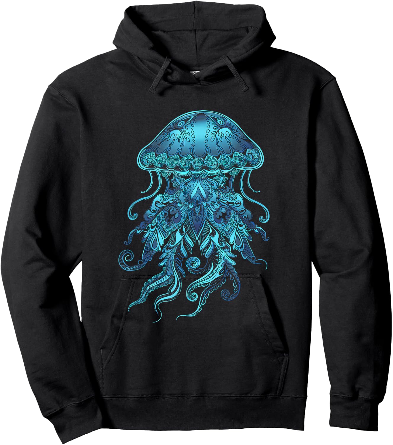 Mandala Jellyfish Hoodie - Hoodie | Black