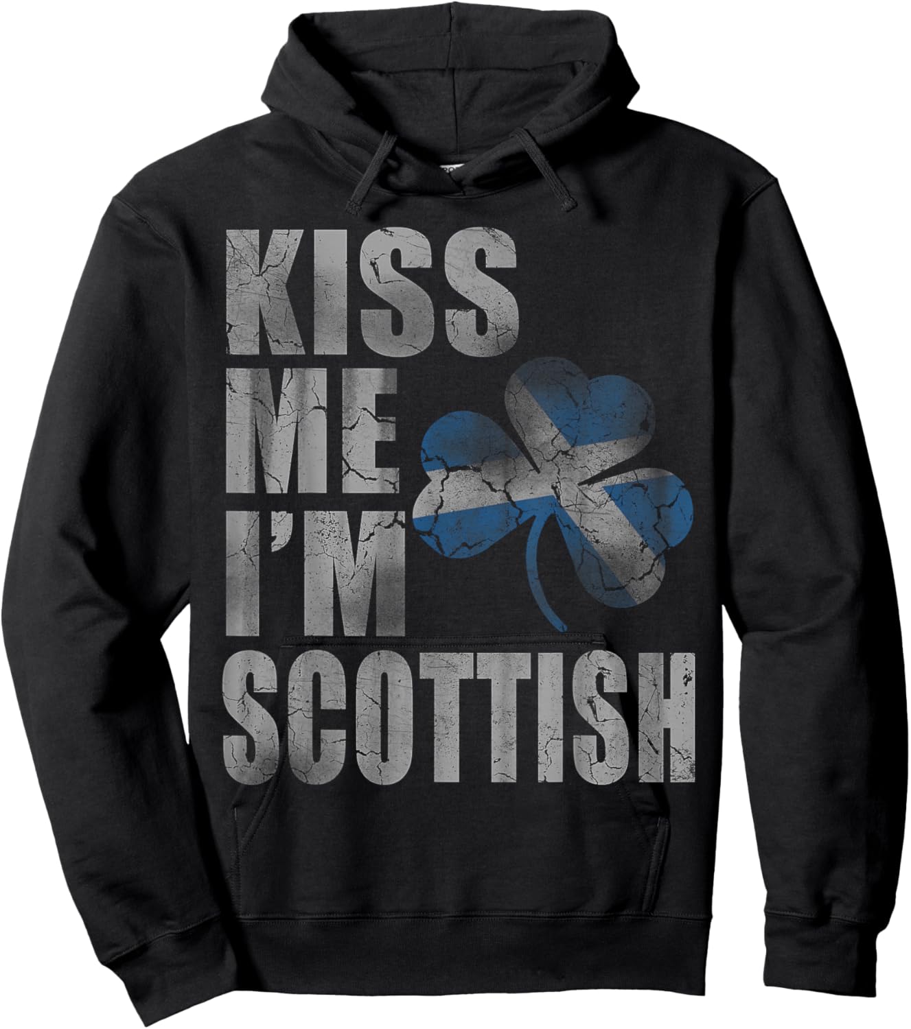Kiss Me I'm Scottish Irish St Patrick's Day Men Women Kids Hoodie - Hoodie | Black