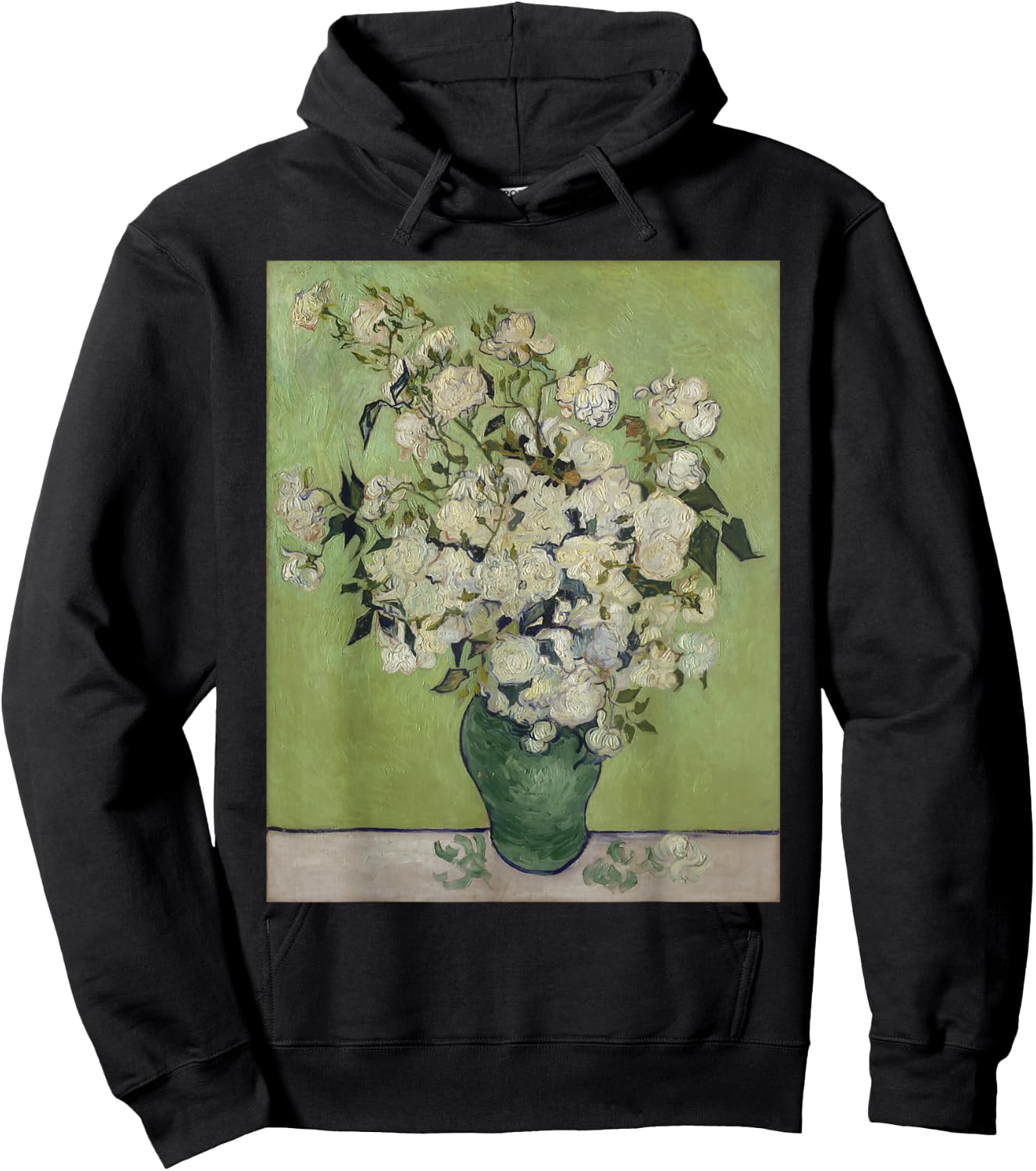 Vincent van Gogh Vase with Roses Hoodie - Hoodie | Black