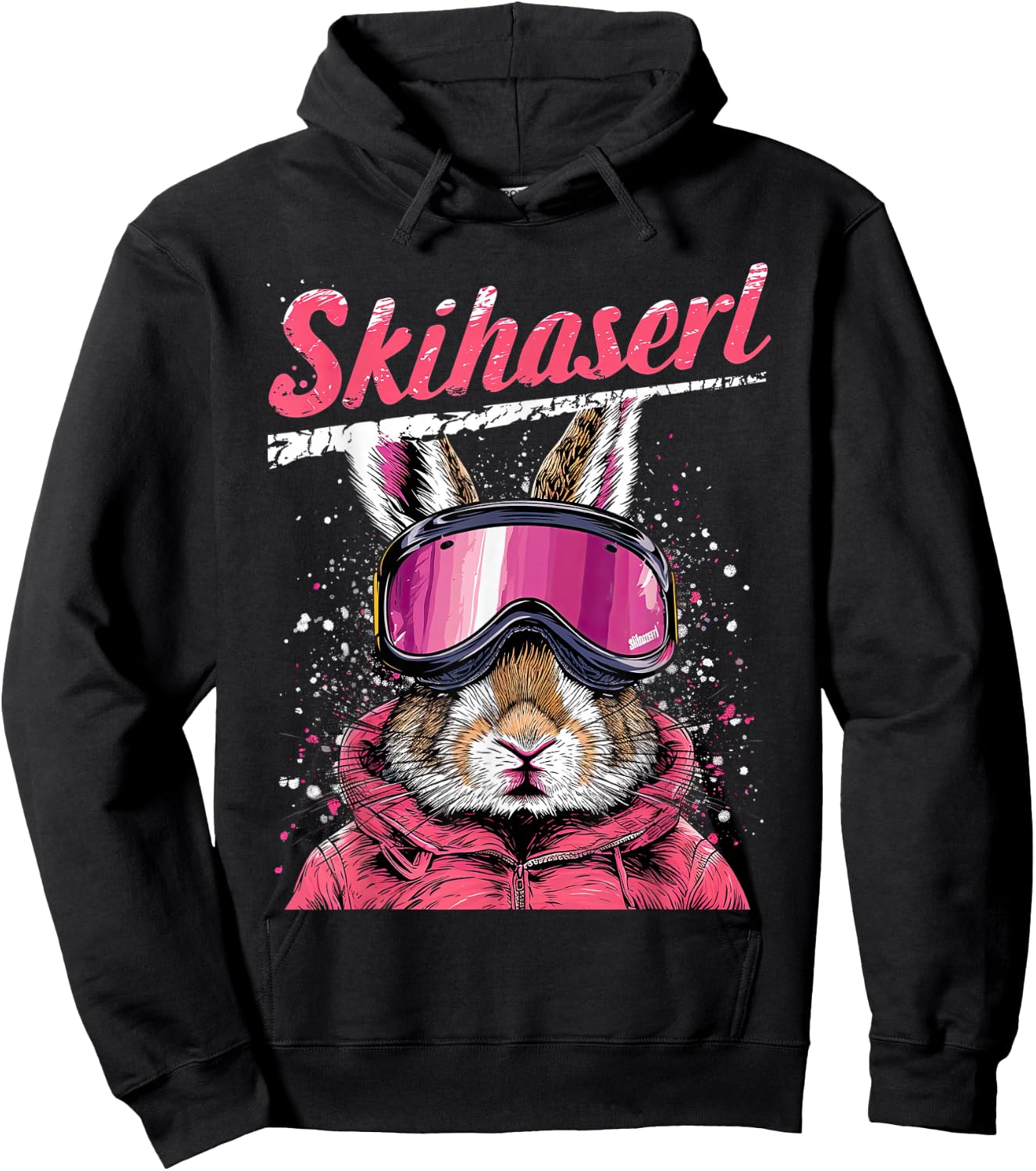 Skihaserl Apres Ski Haserl Skier Winter Women's , black Hoodie - Hoodie | Black