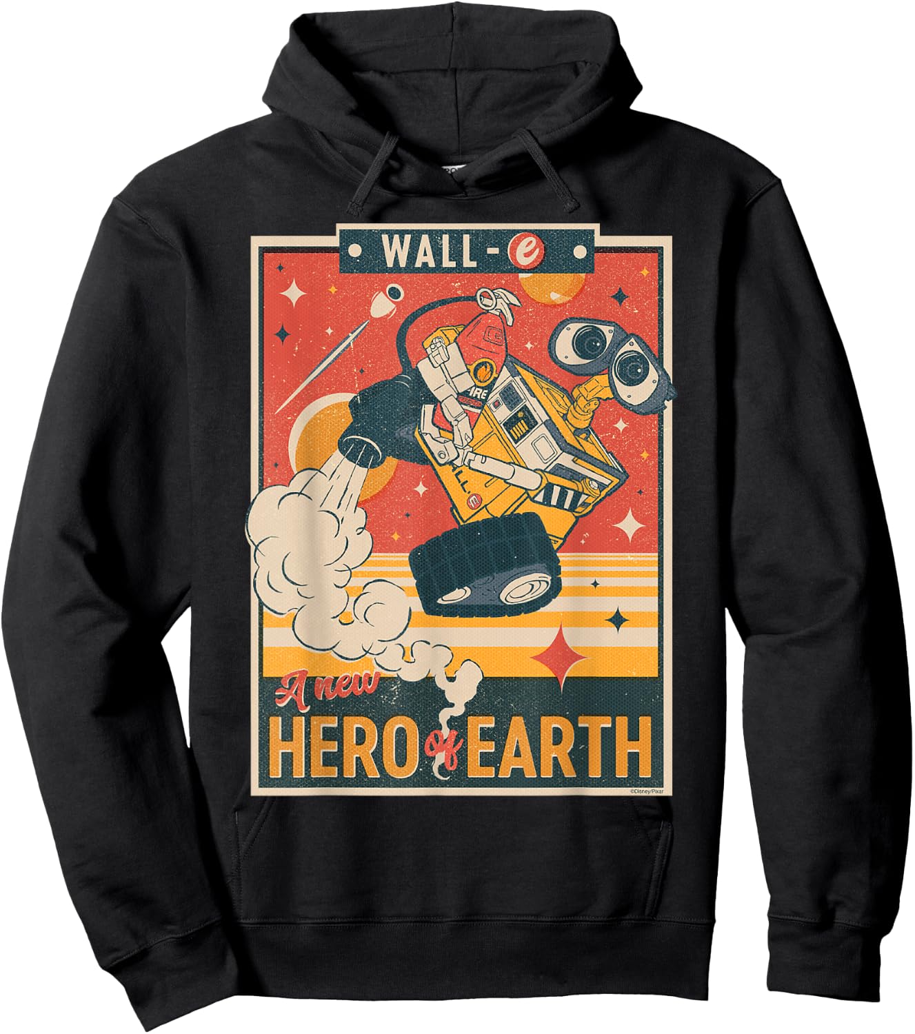 Disney and Pixar's Wall-E A New Hero of Earth , black Hoodie - Hoodie | Black