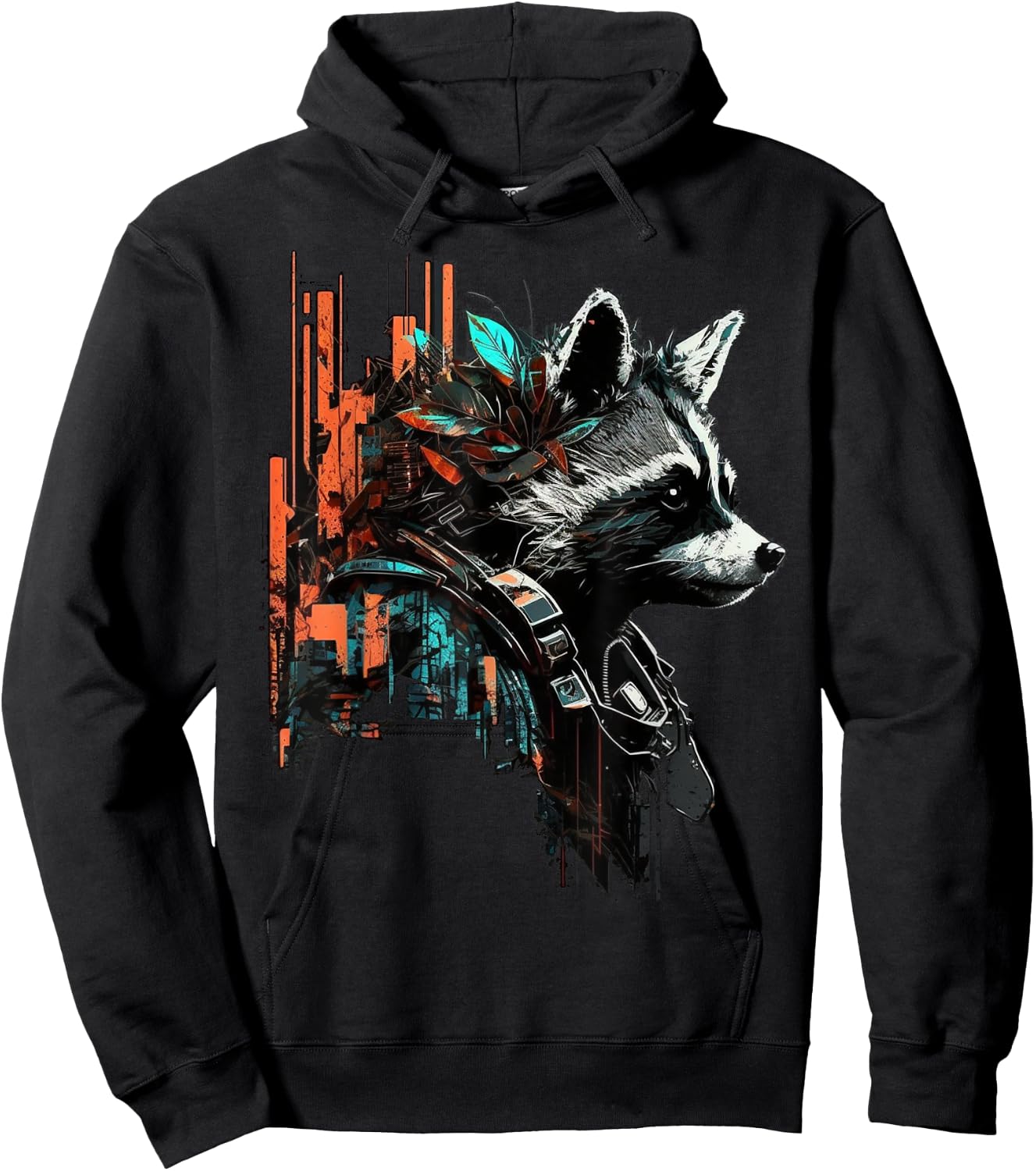 Waschbär Tierliebhaber Zoo Tierkunst Waschbär Hoodie - Hoodie | Black