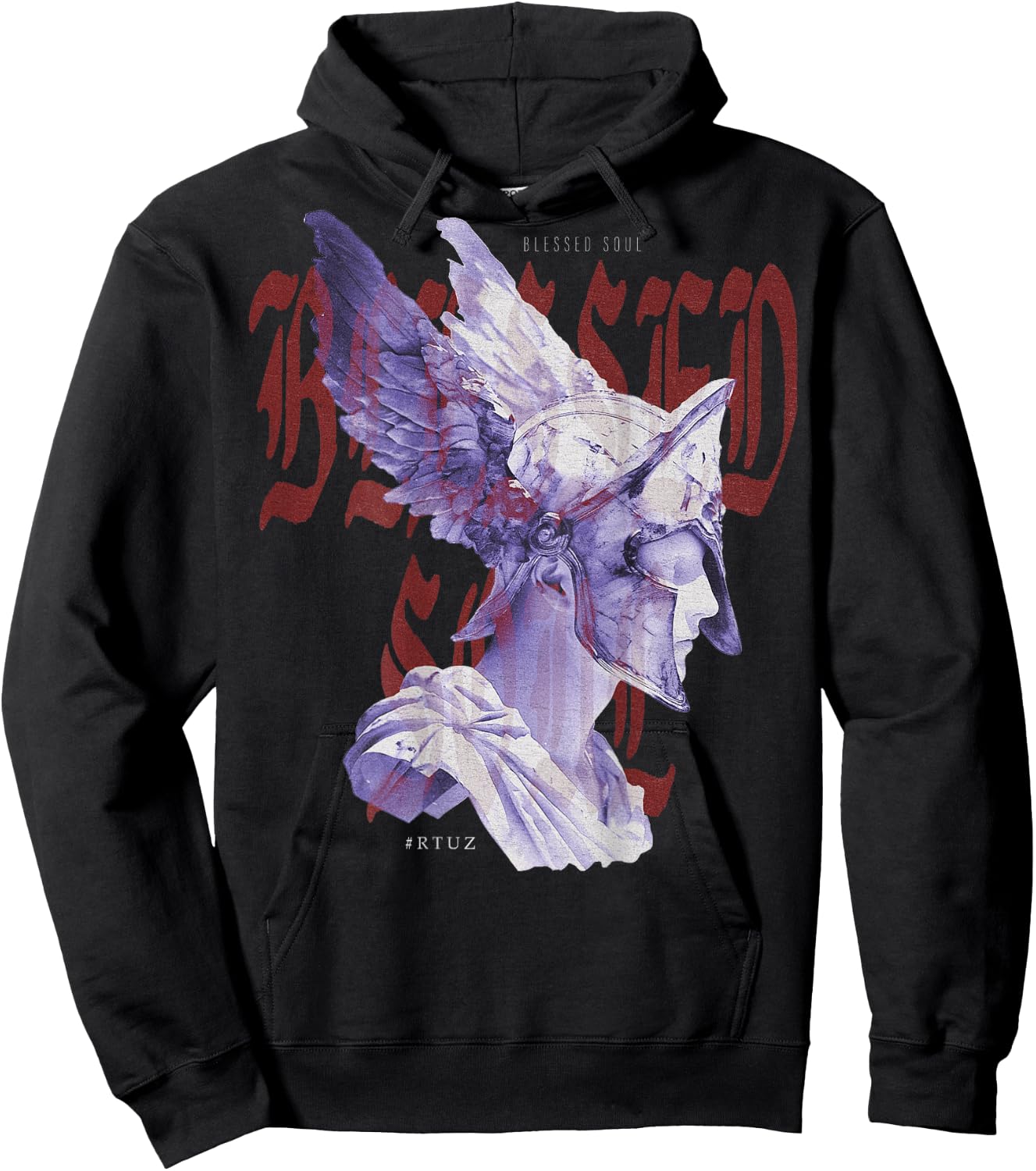 Modern Hip Hop Vintage Graffiti Urban Backprint Streetwear , black Hoodie - Hoodie | Black
