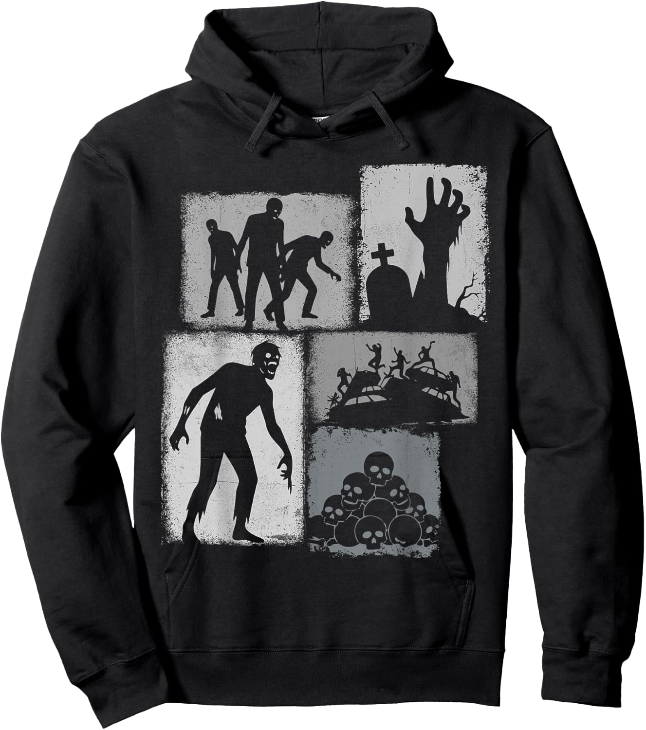 Zombie Vintage Collage Fantasy Lover Hoodie - Hoodie | Black