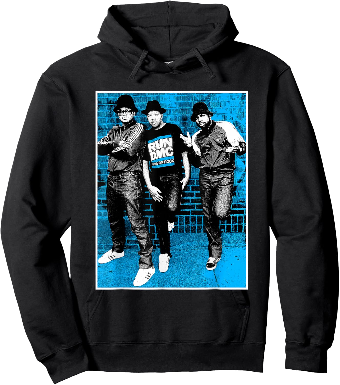 RUN DMC Blue Brick Hoodie - Hoodie | Black