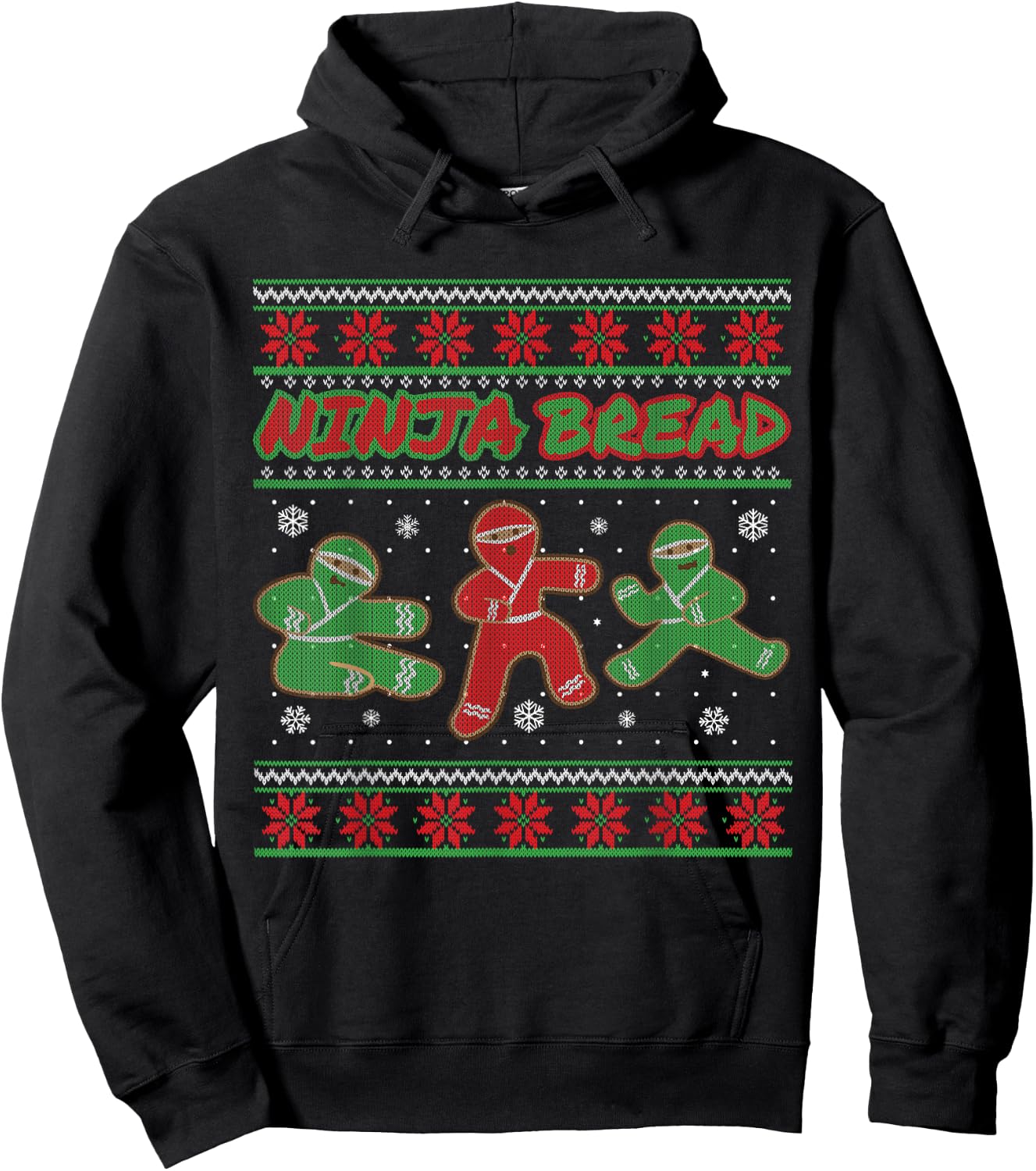 Ninjabread Man Gingerbread - Ninja Gift Ginjas Christmas Hoodie - Hoodie | Black