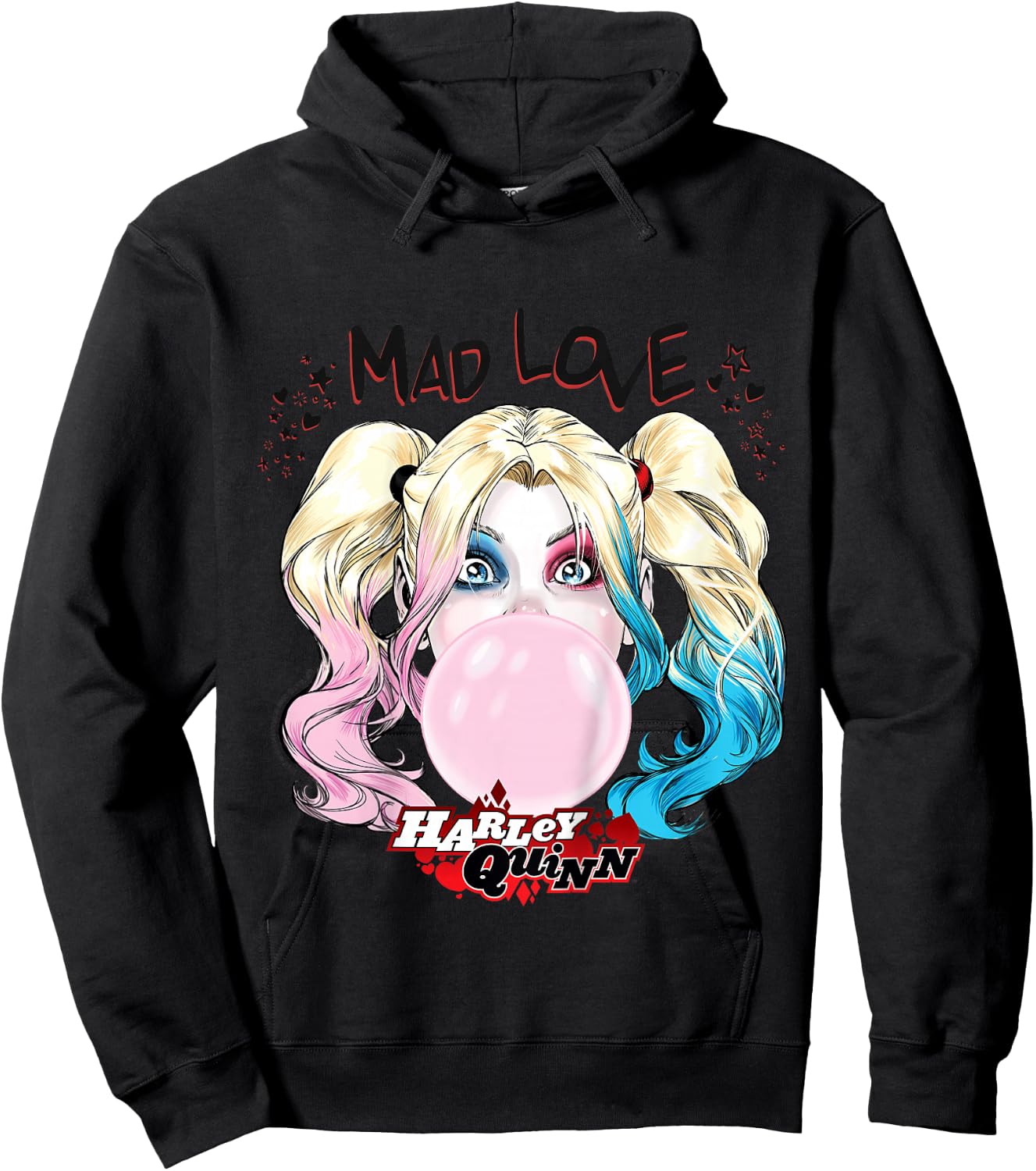 Children's Batman Harley Quinn Bubblegum Mad Love , White Hoodie - Hoodie | Black