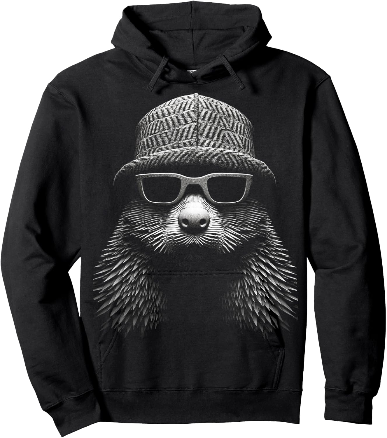 Biber Tier Kunst Portrait Grafik Motiv Biber Hoodie - Hoodie | Black