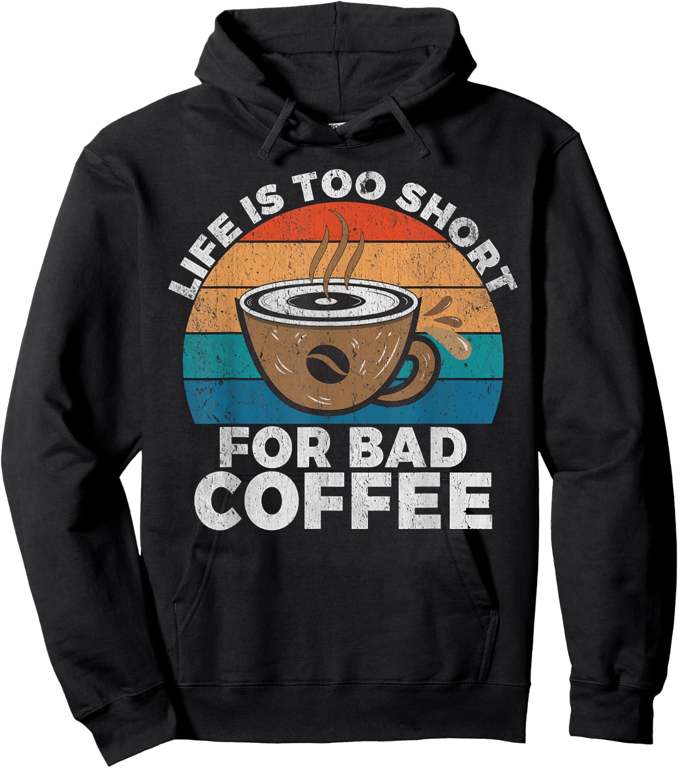 Life is too short for bad Coffee Barista Hoodie - Hoodie | Black