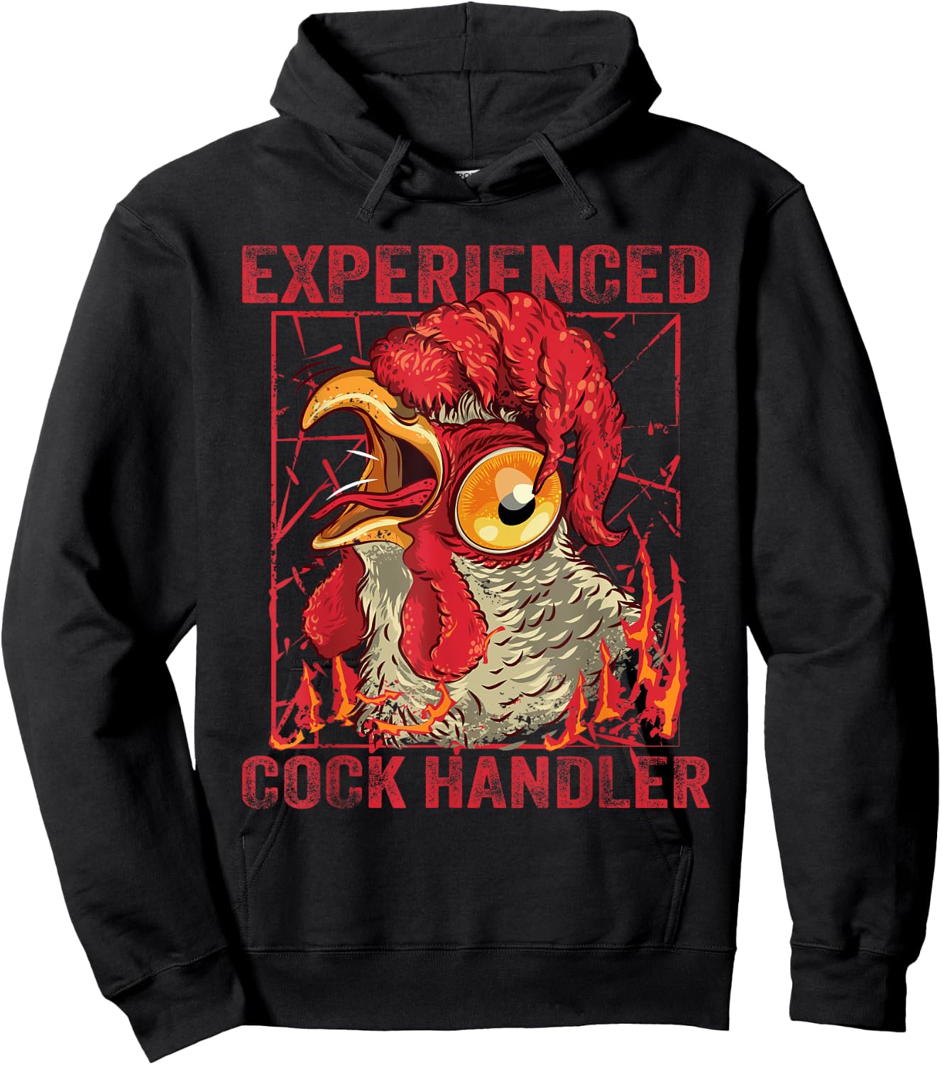 Funny Chicken Experienced Cock Handler Hoodie - Hoodie | Black