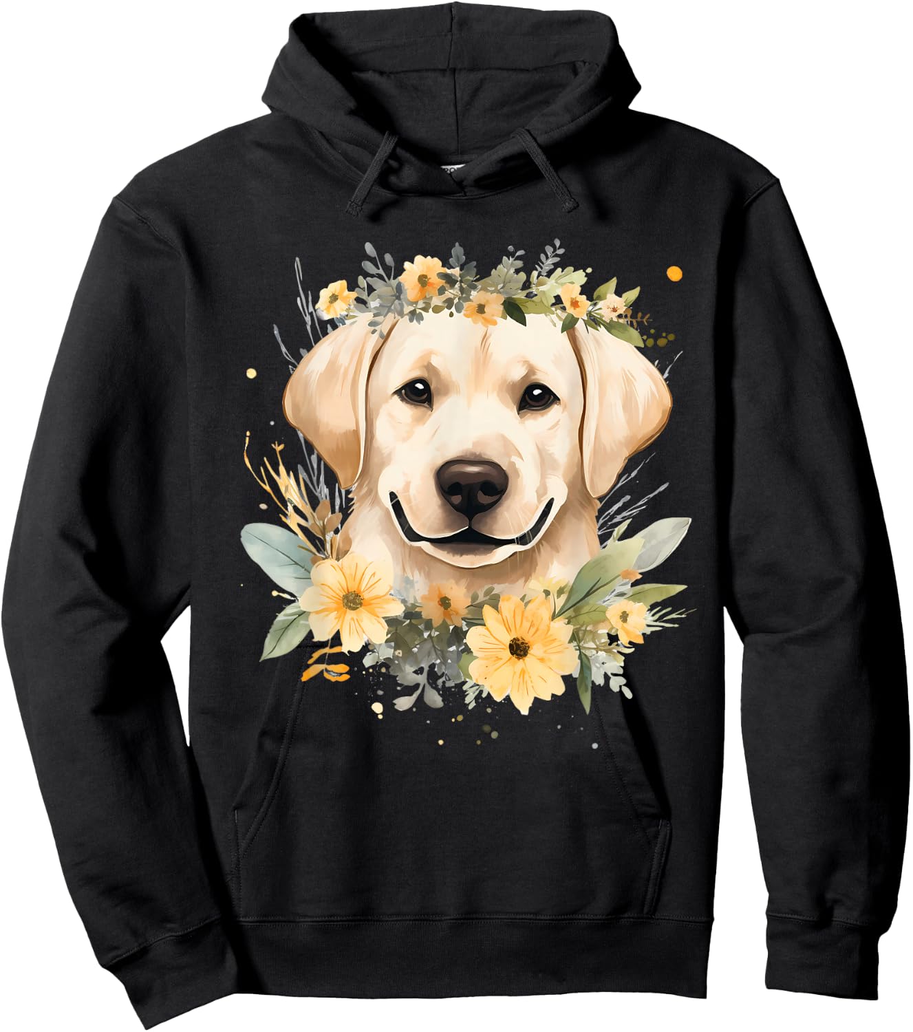 Watercolor Labrador Labbi Hoodie - Hoodie | Black