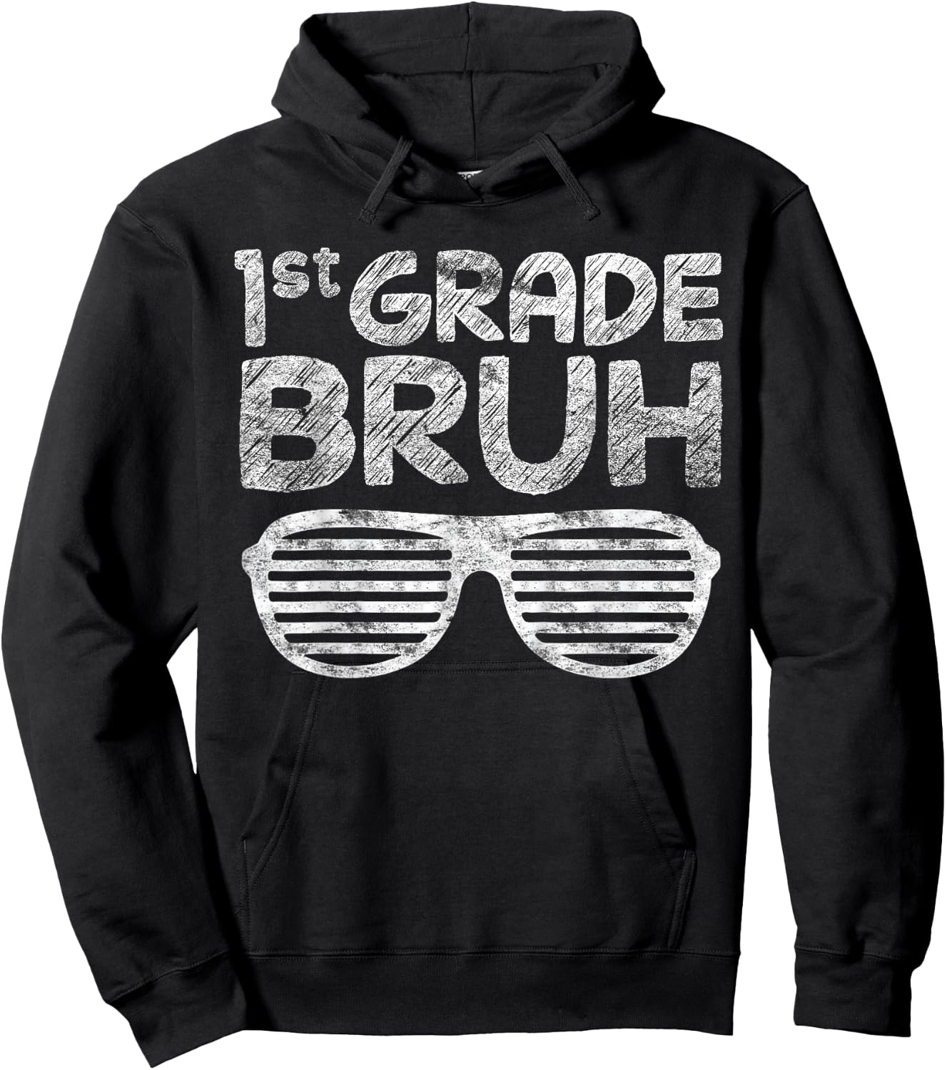 Kids 1st Grade Bruh First Grade Dude Back To School For Boys Hoodie - Hoodie | Black