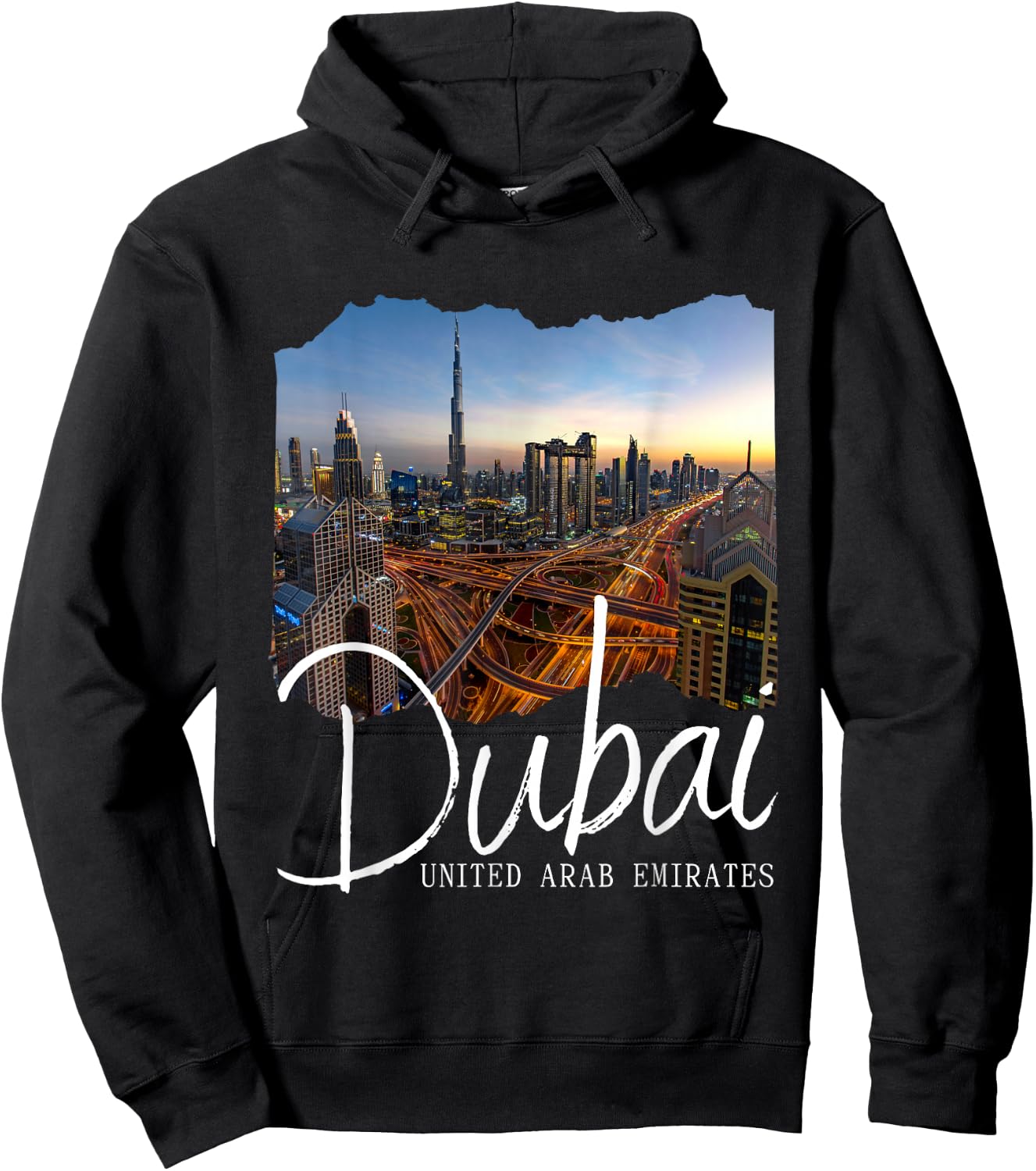 Retro Dubai Souvenir/Dubai Hoodie - Hoodie | Black