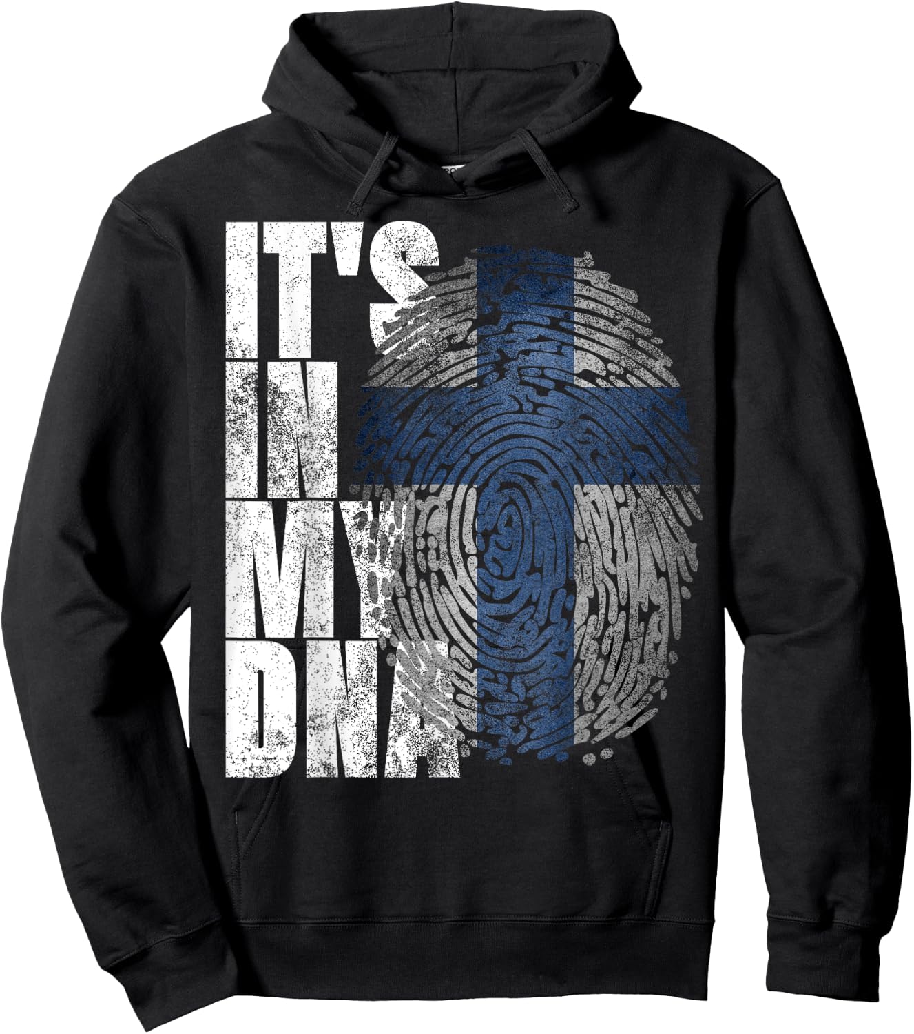 It's In My DNA Finnish Shirt Suomi Finland Flag Gifts Finn Hoodie - Hoodie | Black