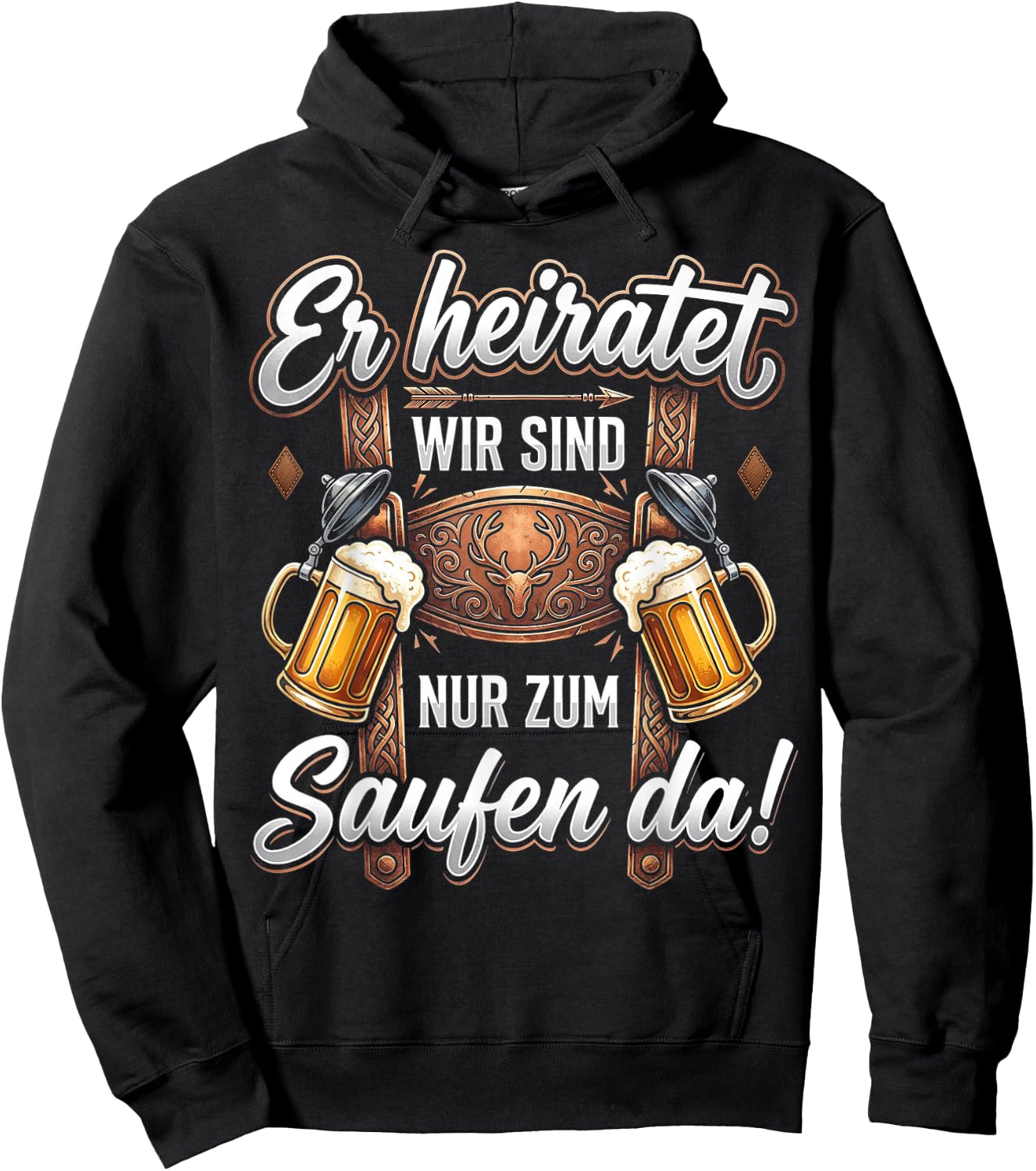 Junggesellenabschied Männer JGA Poltern Polterabend Hoodie - Hoodie | Black