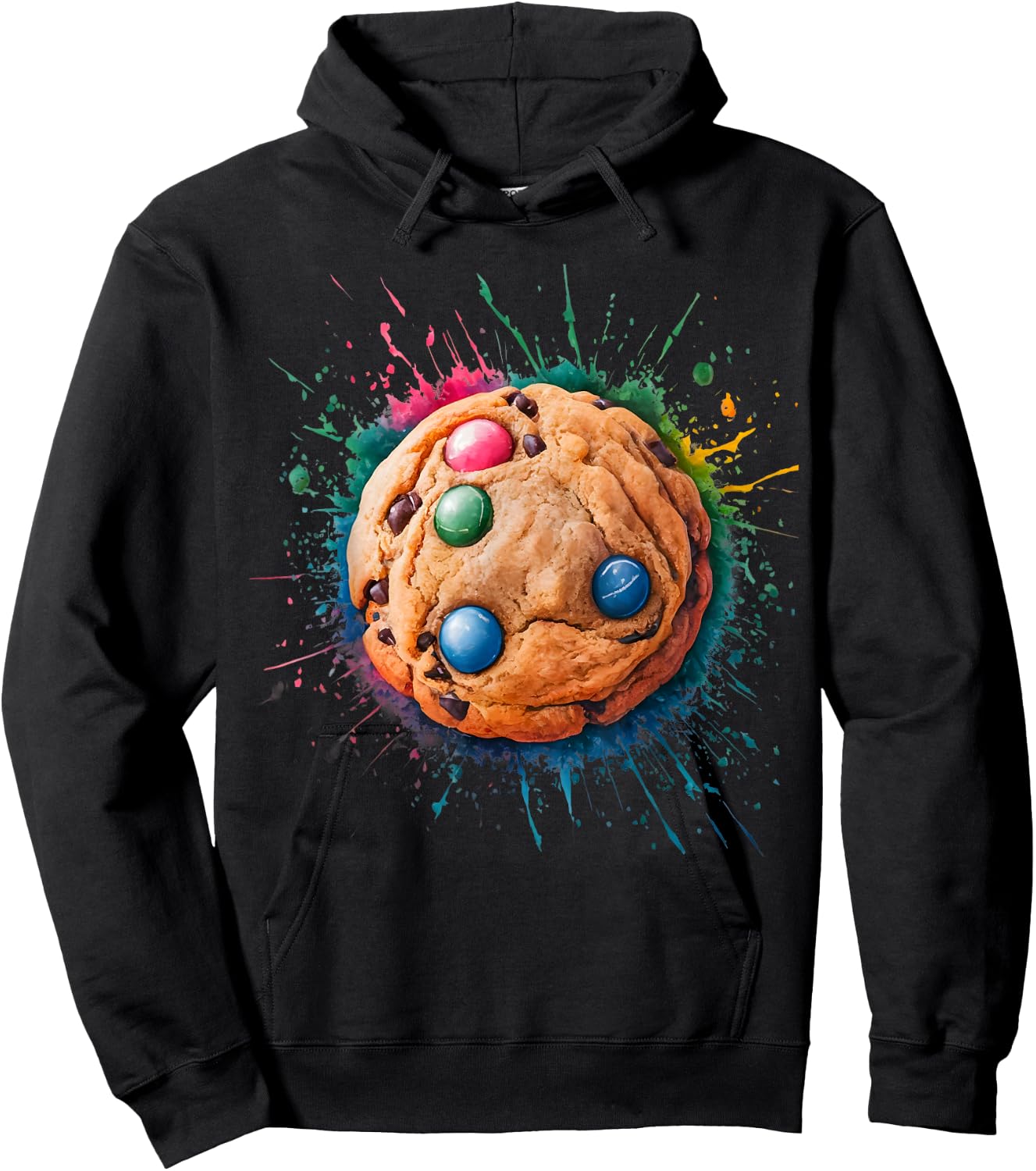 Baking Baker Men Woman Colorful Watercolor Cookie Hoodie - Hoodie | Black