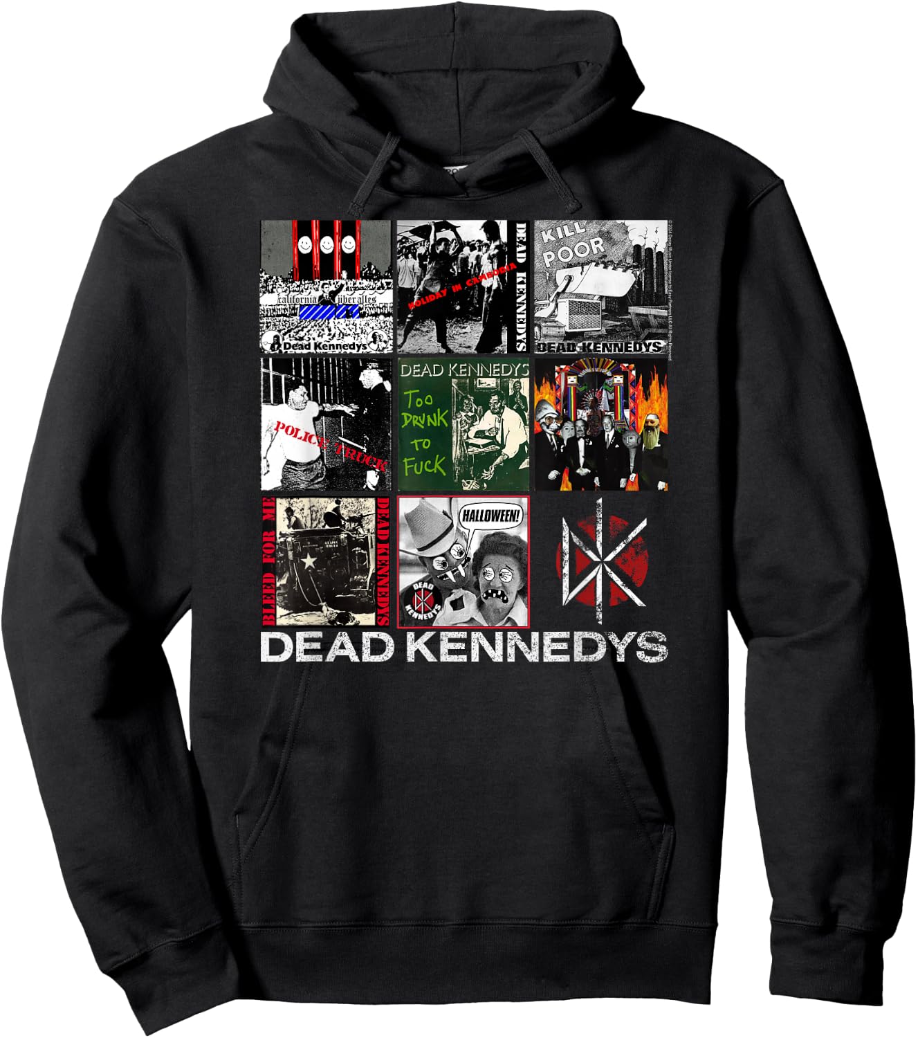Dead Kennedys Singles Covers Vintage Punk Band Hoodie - Hoodie | Black