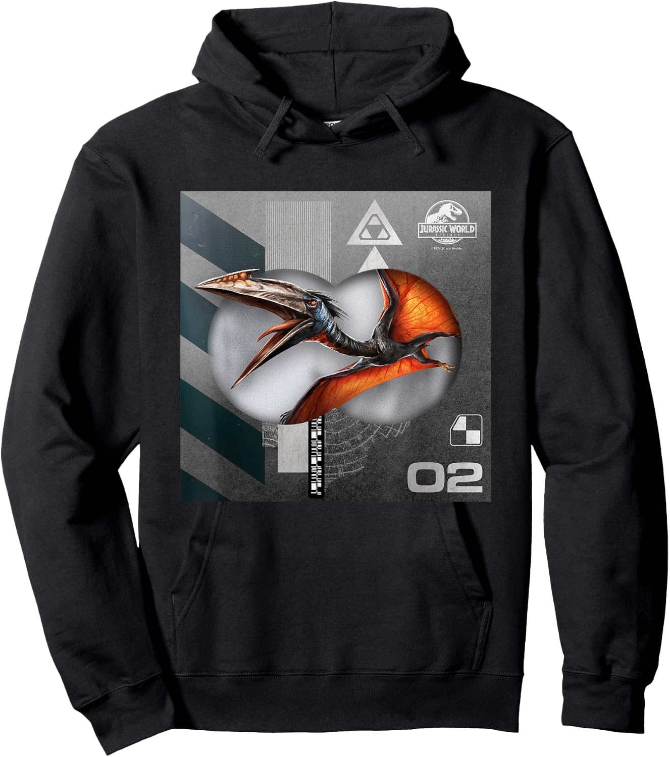 Jurassic World Rebirth Quetzalcoatlus in Flight Hoodie - Hoodie | Black