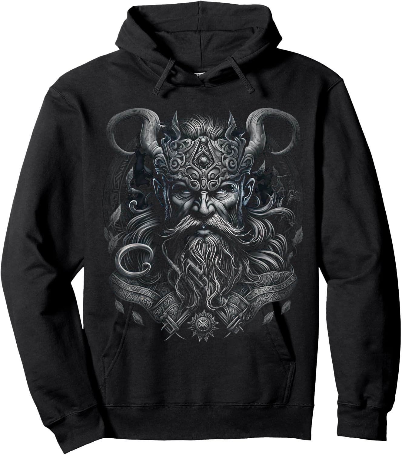 Odin King of the Vikings Valhalla Viking Mythology , black Hoodie - Hoodie | Black