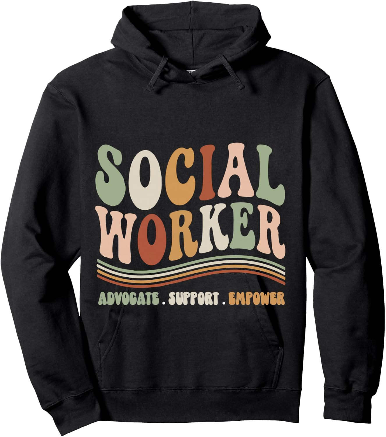 Social Worker Advocate Support Empower Social Work Month Hoodie - Hoodie | Black