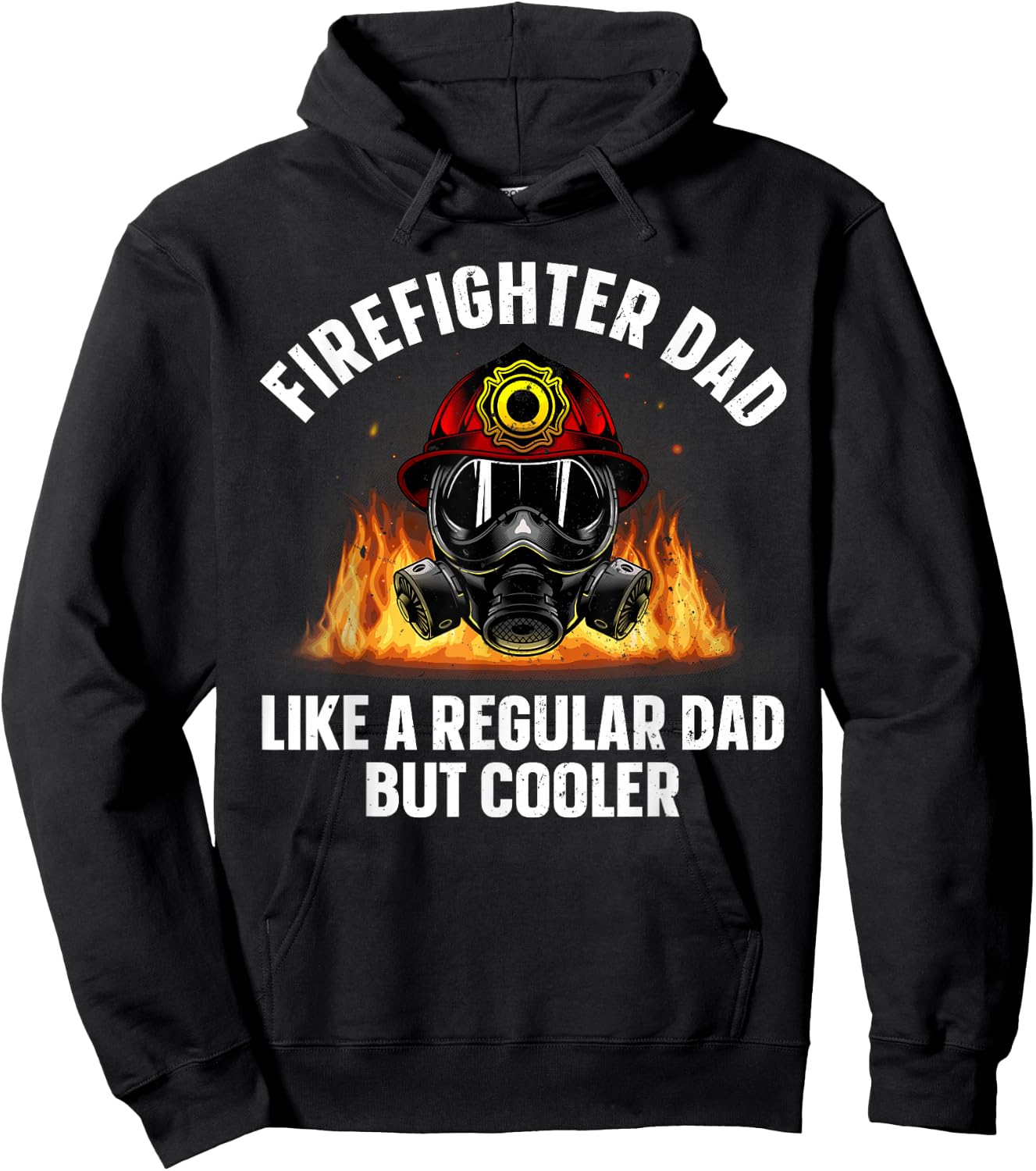 Firefighter Art Dad Fire Dept Firemen Firefighter Hoodie - Hoodie | Black
