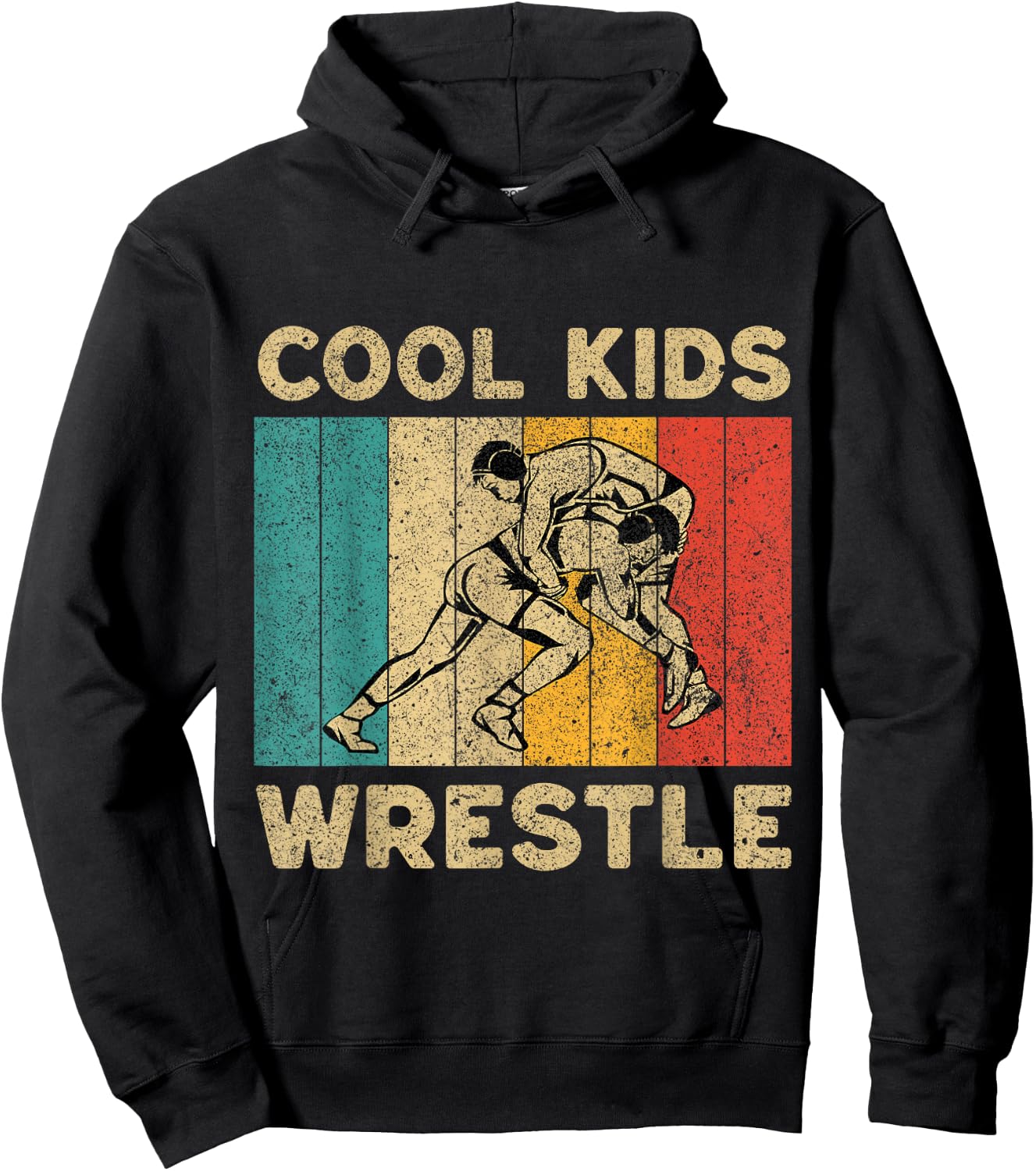 Cool Kids Wrestle Vintage Wrestling Wrestler Hoodie - Hoodie | Black