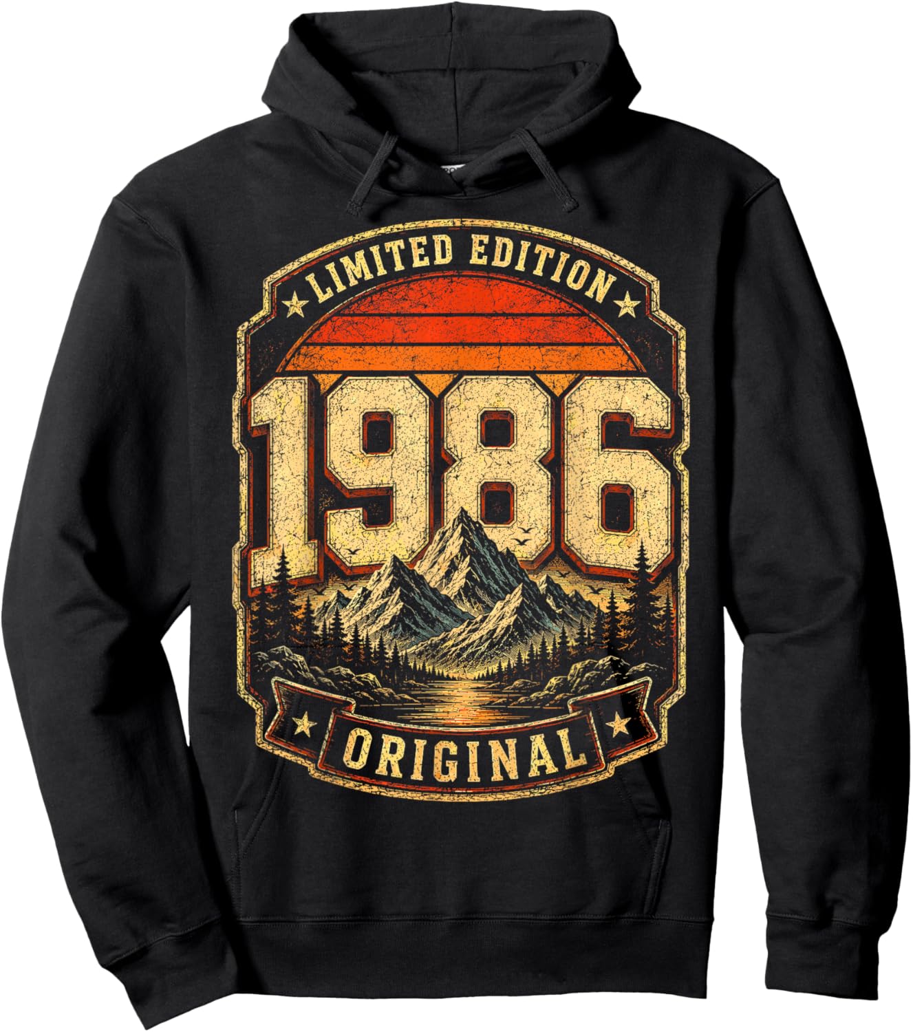 40e Anniversaire Homme Femme 40 Ans 1986 décoration Cadeau drôle Hoodie - Hoodie | Black