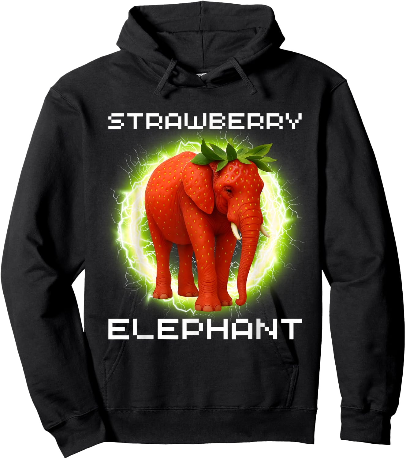 Erdbeer-Elefant Italienisches Gehirnrot-Meme-Hemd für Kinder Hoodie - Hoodie | Black