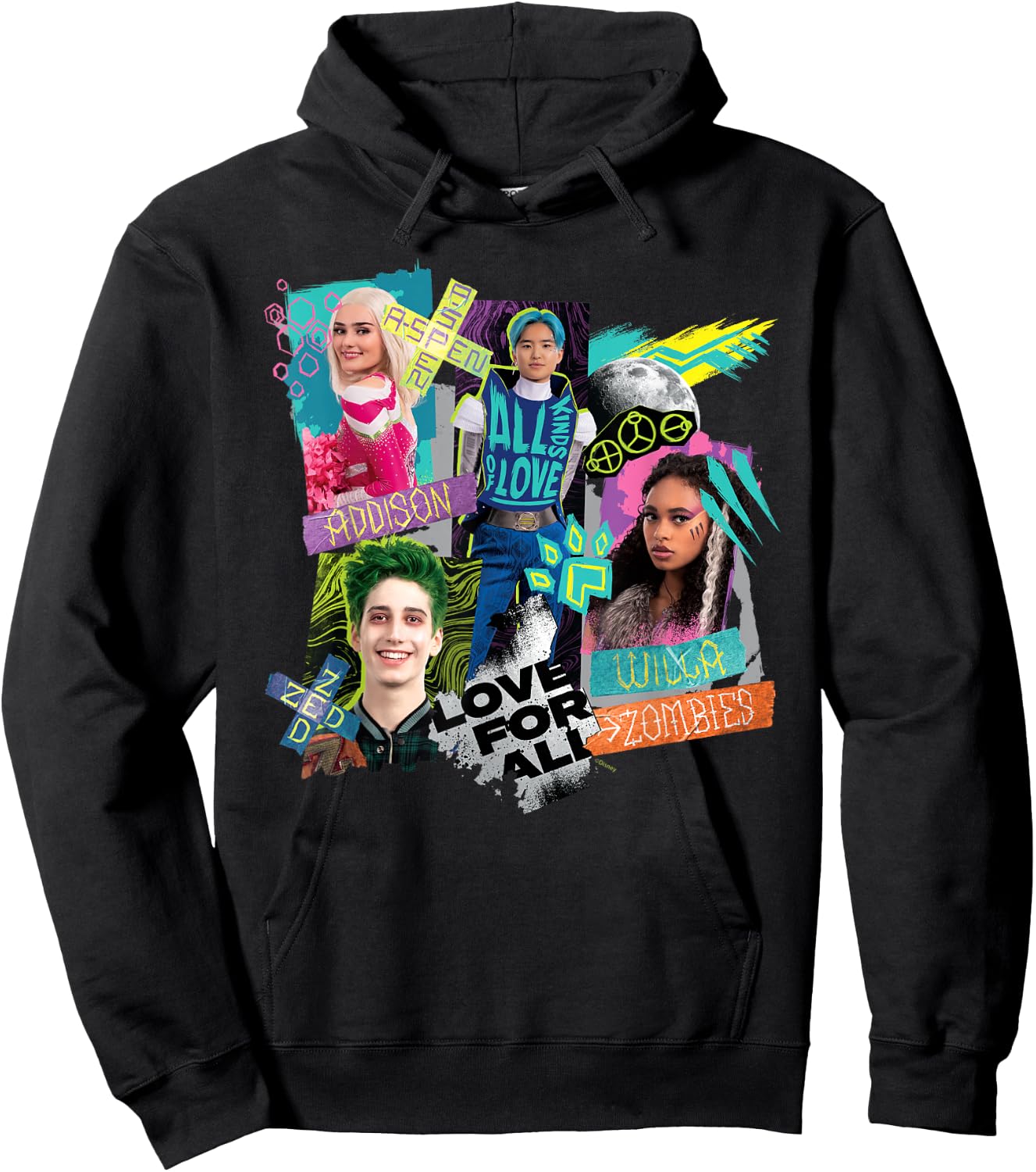 Disney Channel Zombies 3 Love for All, All Kinds of Love Hoodie - Hoodie | Black